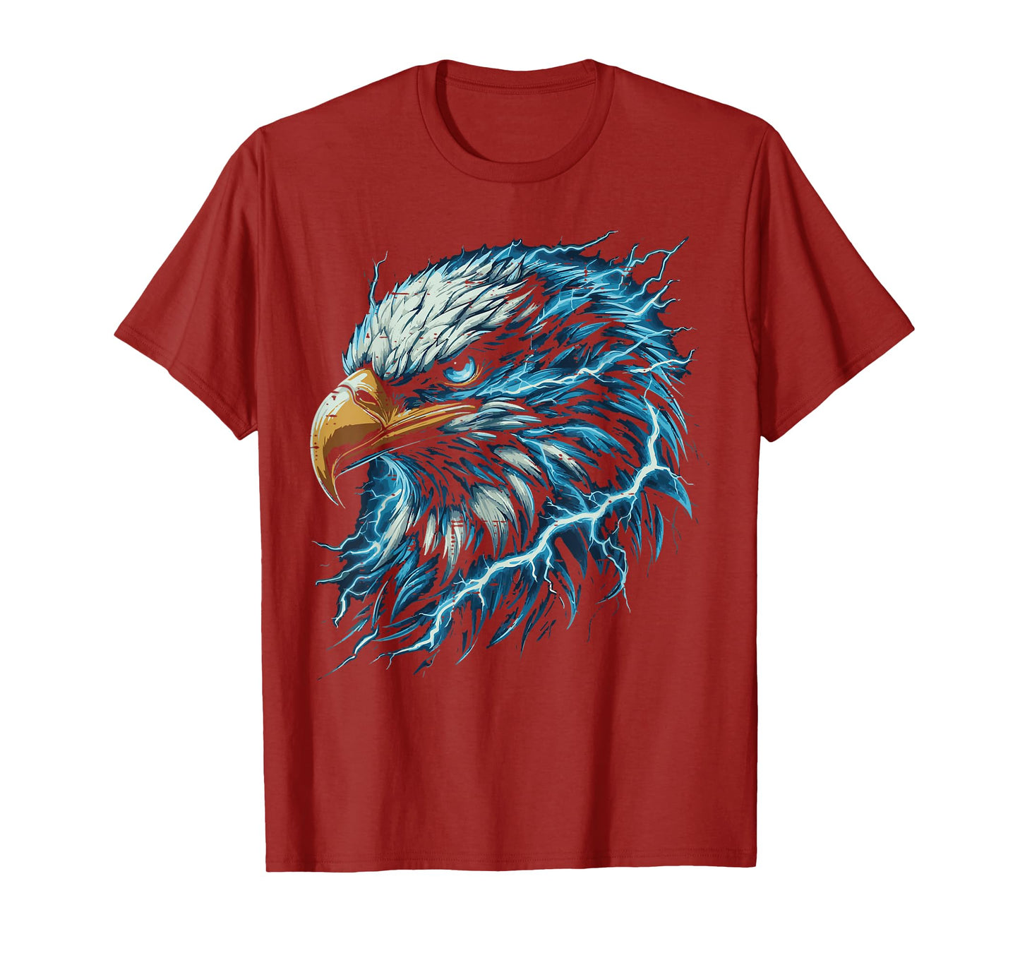 Bald Eagle Head Lightning Wildlife Bird Men Boys Kids Women T-Shirt
