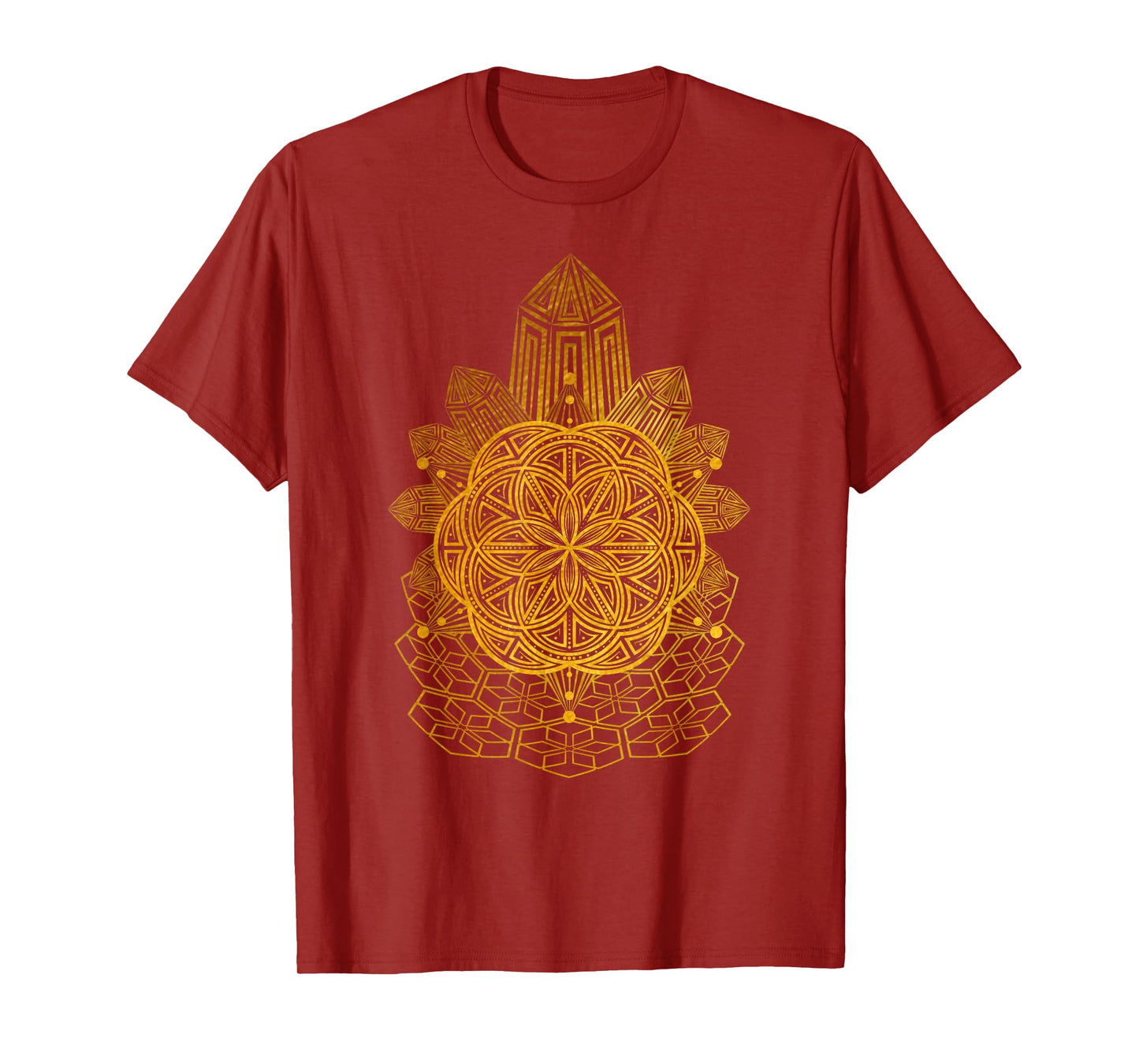 Geometric Tribal Seed Of Life Sacred Geometry Mandala Art T-Shirt