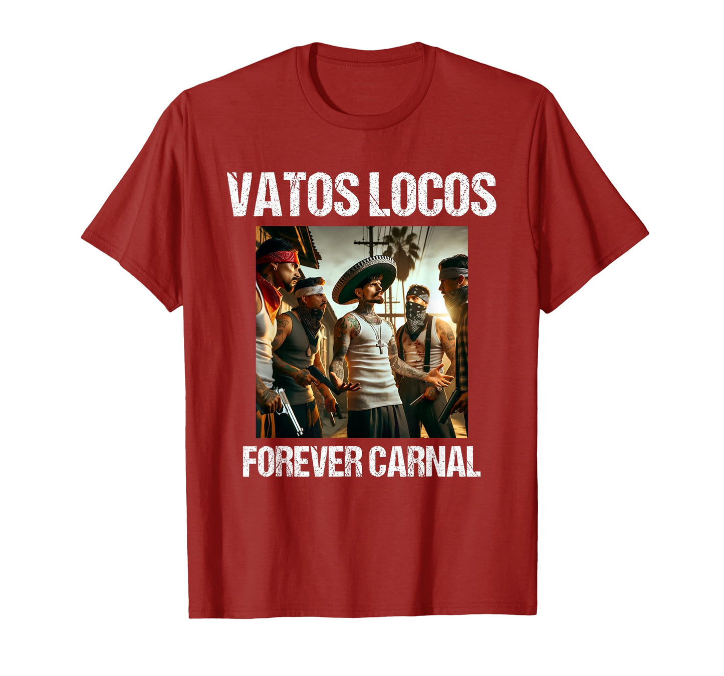 Vatos Locos Forever Blood in Blood Chicano T-Shirt