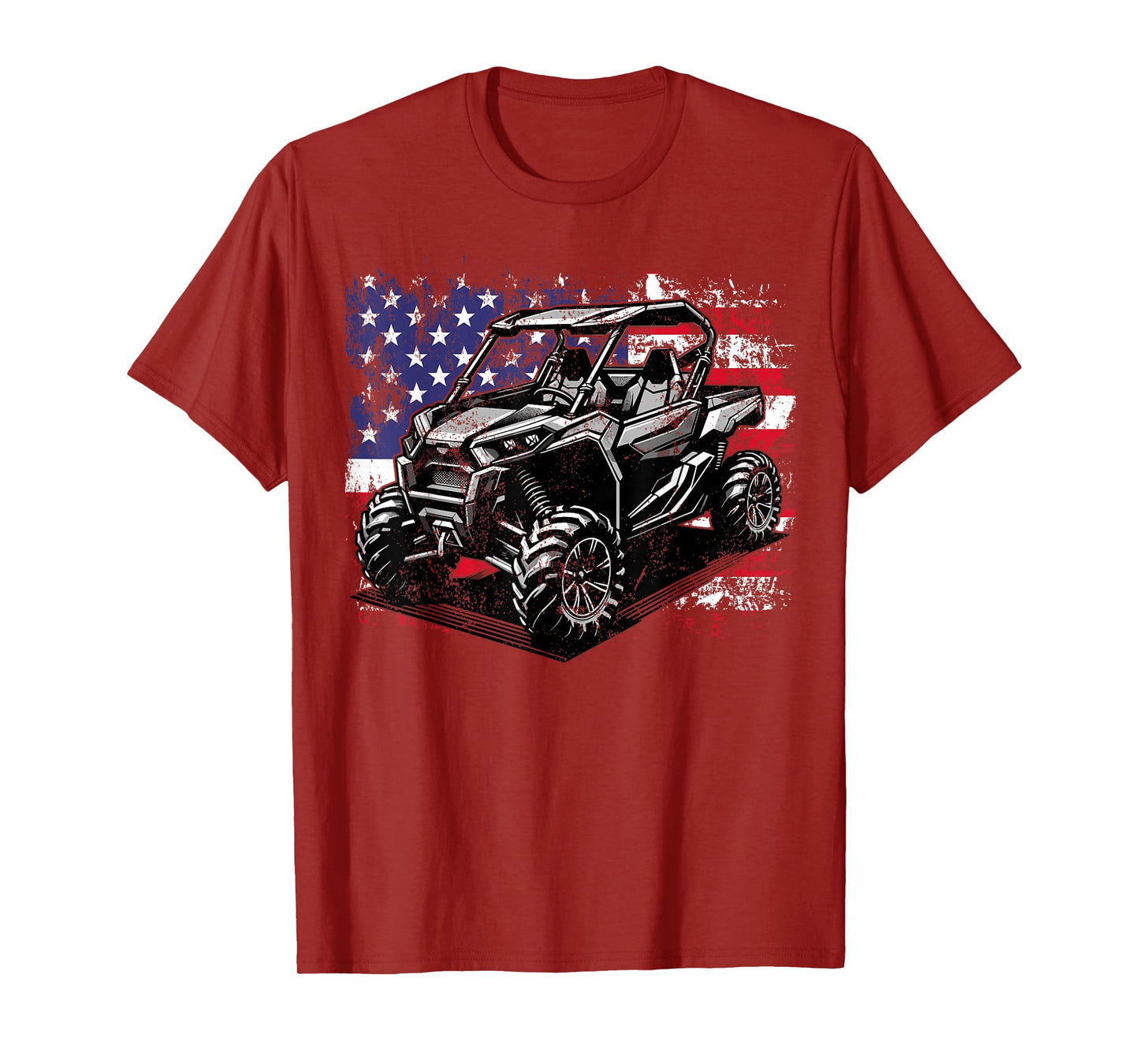 American Flag UTV Side By Side 4th Of July SXS Off Road T-Shirt