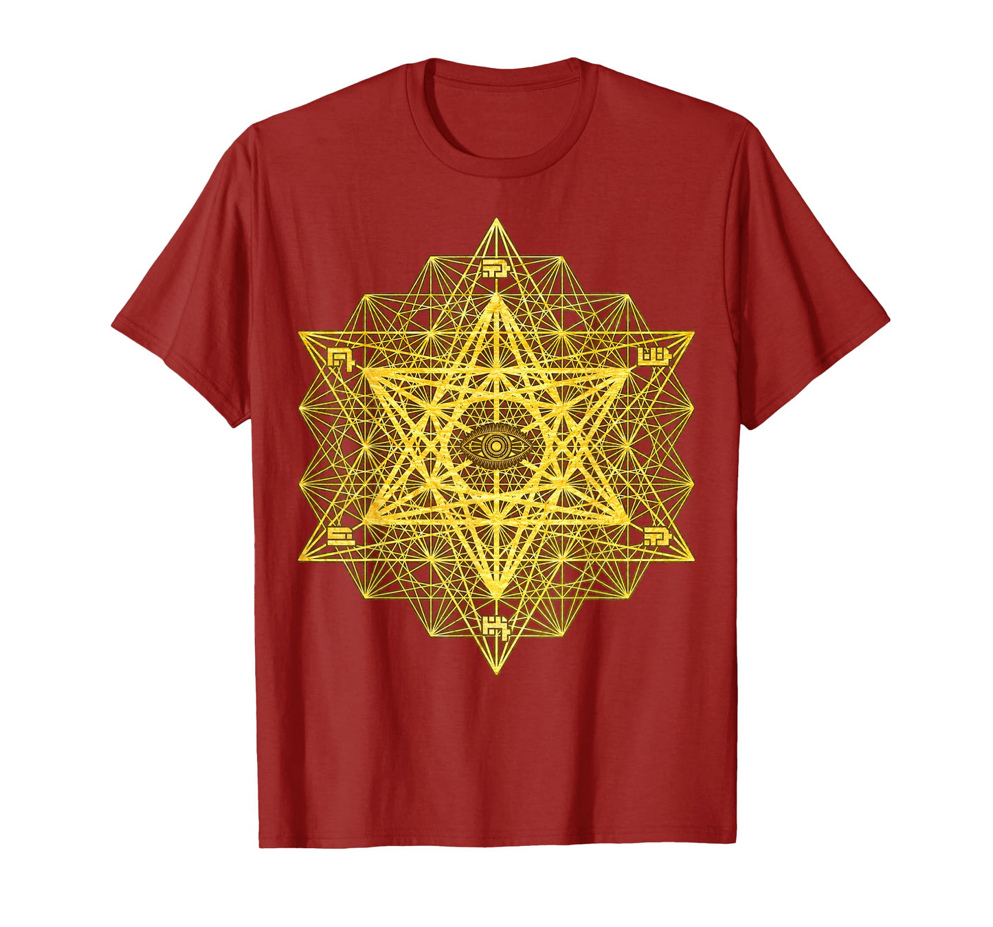 Awaken Third Eye Sacred Geometry Tetrahedron Metatron Cube T-Shirt