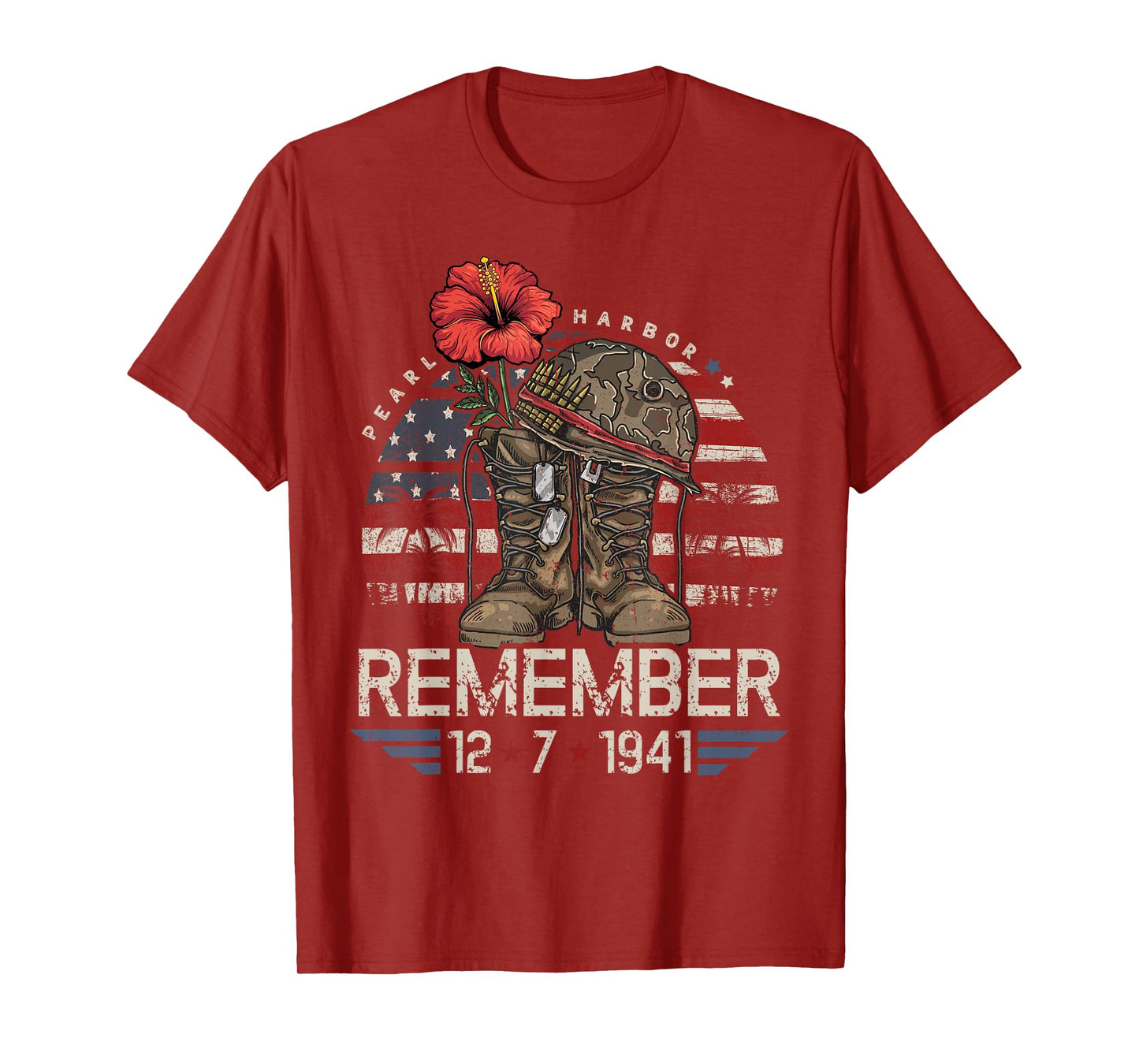 Vintage Hawaii USA Flag Tee, Pearl Harbor Memorial Day Gift T-Shirt