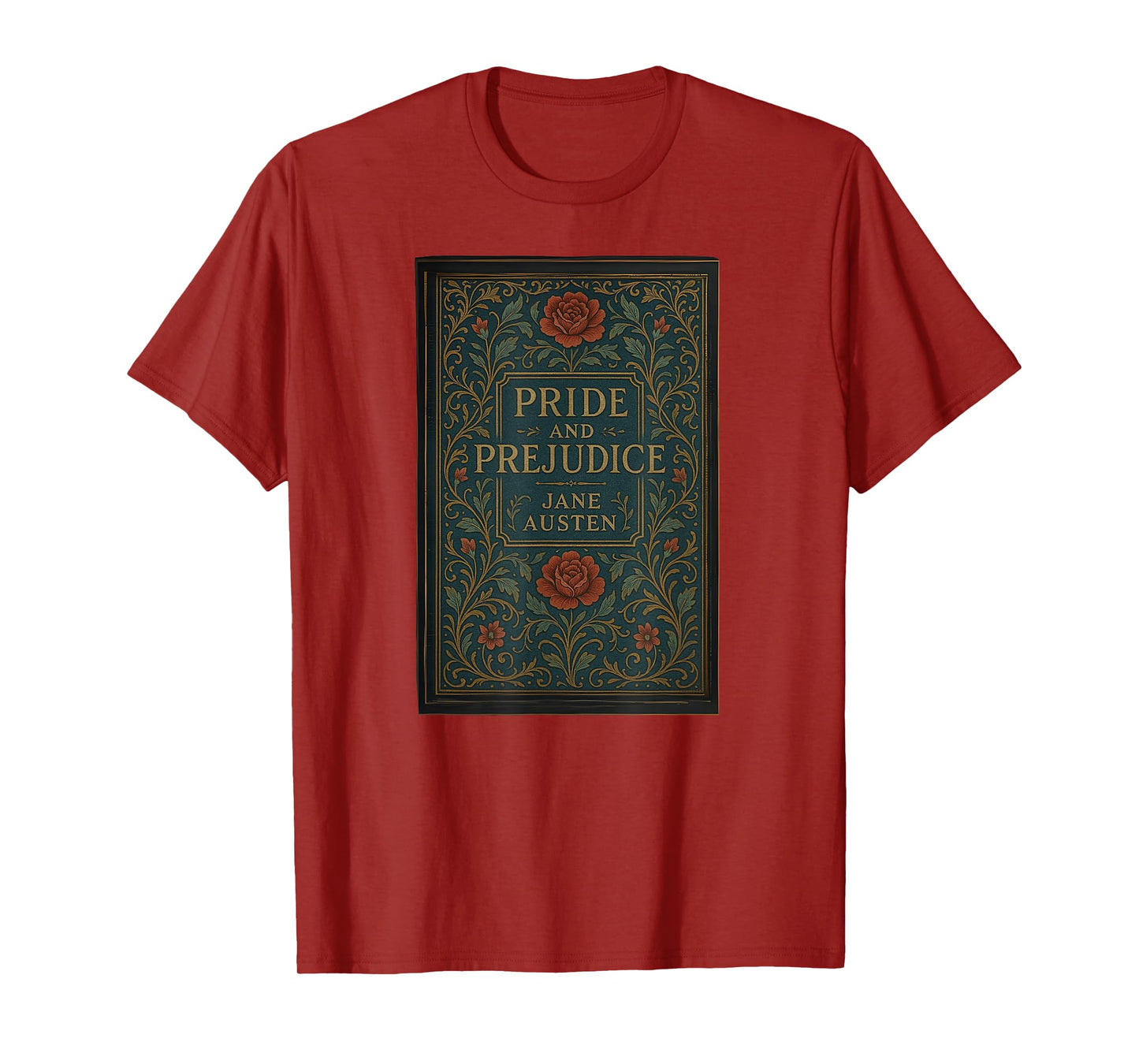 Jane Austen, Pride and Prejudice Cover Mr Darcy Book Lovers T-Shirt