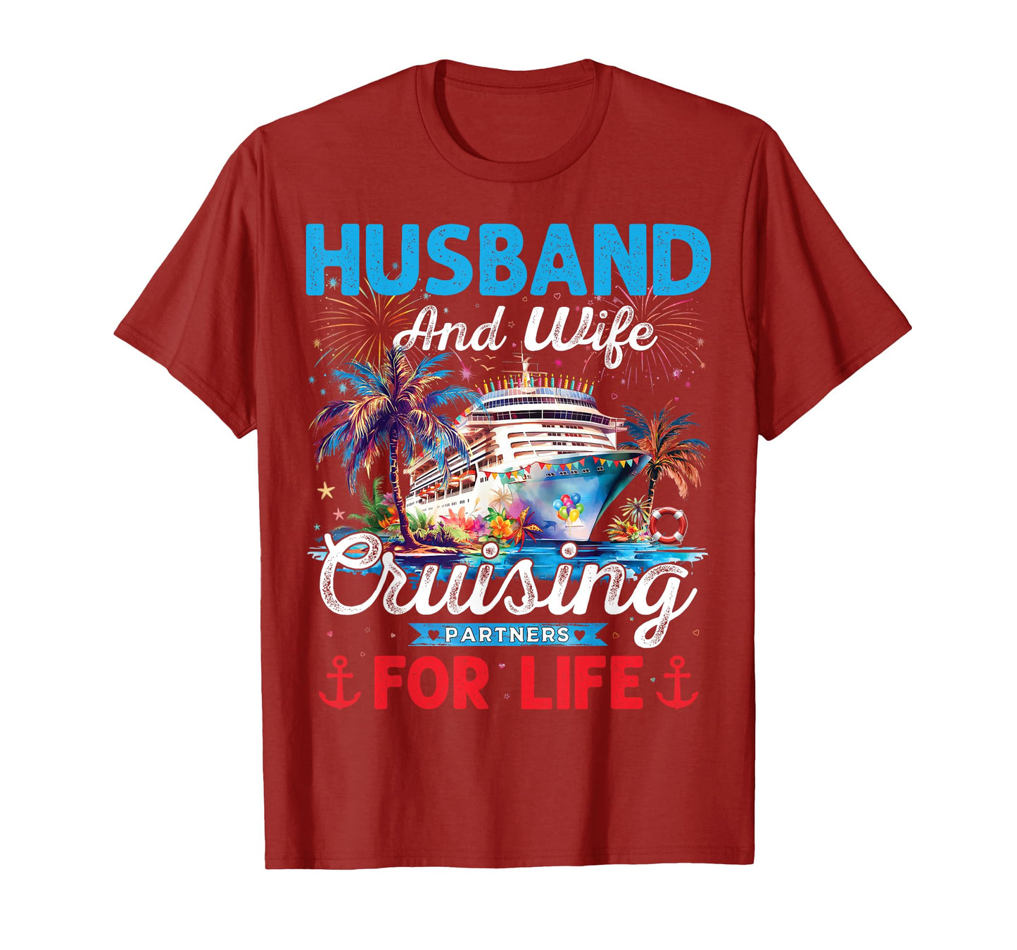 Husband And Wife Cruising Partners For Life Honeymoon Cruise T-Shirt