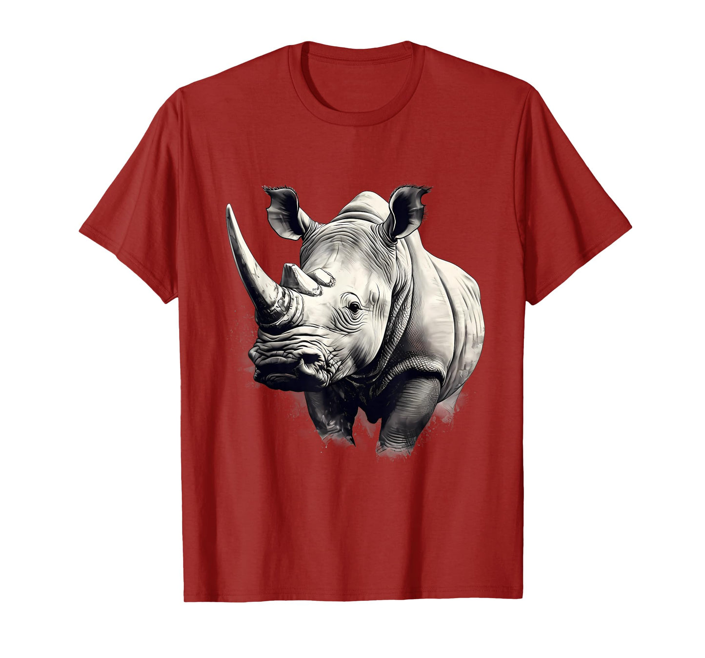 Rhino Safari Rhinoceros Animal Print Drawing Motif Wildlife T-Shirt