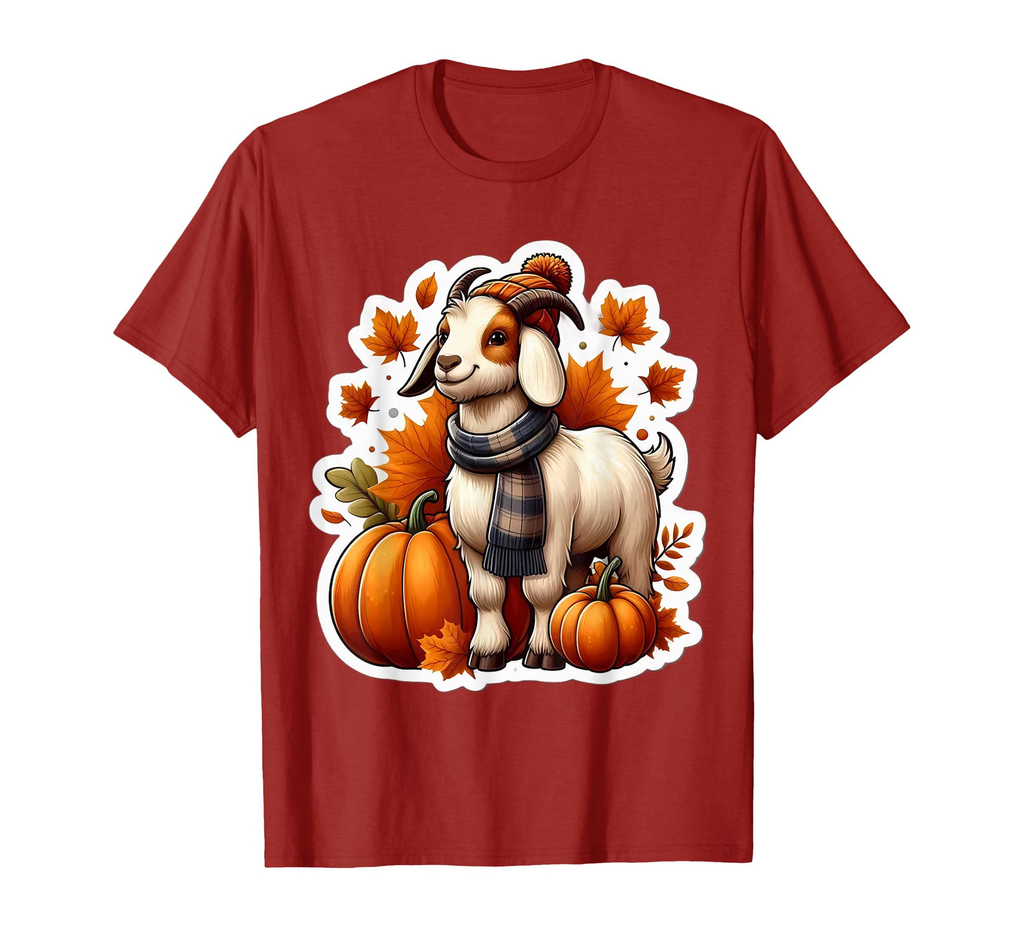 Autumn Fall Goat Lover Thanksgiving Pumpkin Farmer Farming T-Shirt