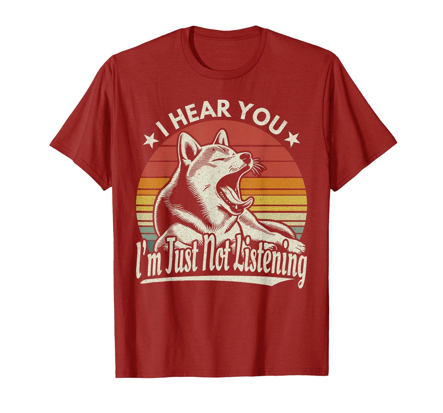 Yawn Shiba Inu / Akita Dog I Hear You I'm Just Not Listening T-Shirt