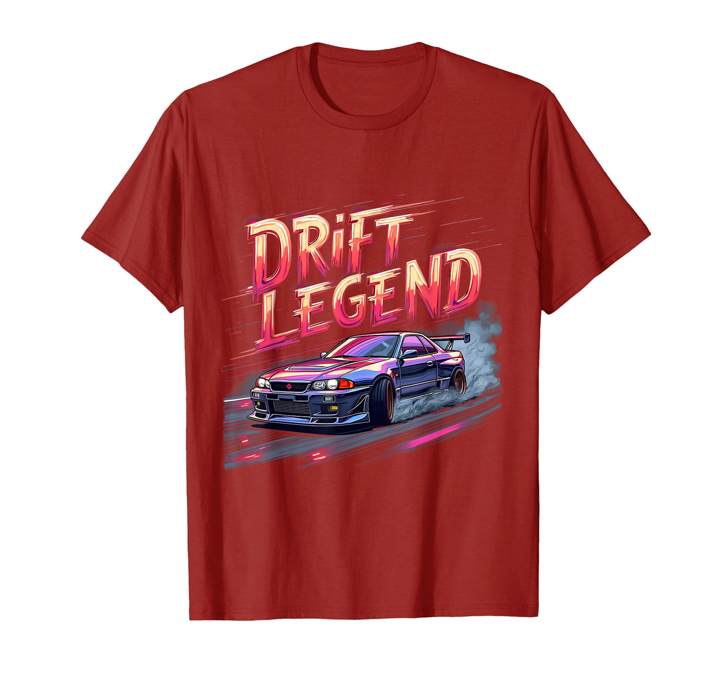 Drift Legend Retro JDM Racer Neon Car Motorsport Design T-Shirt