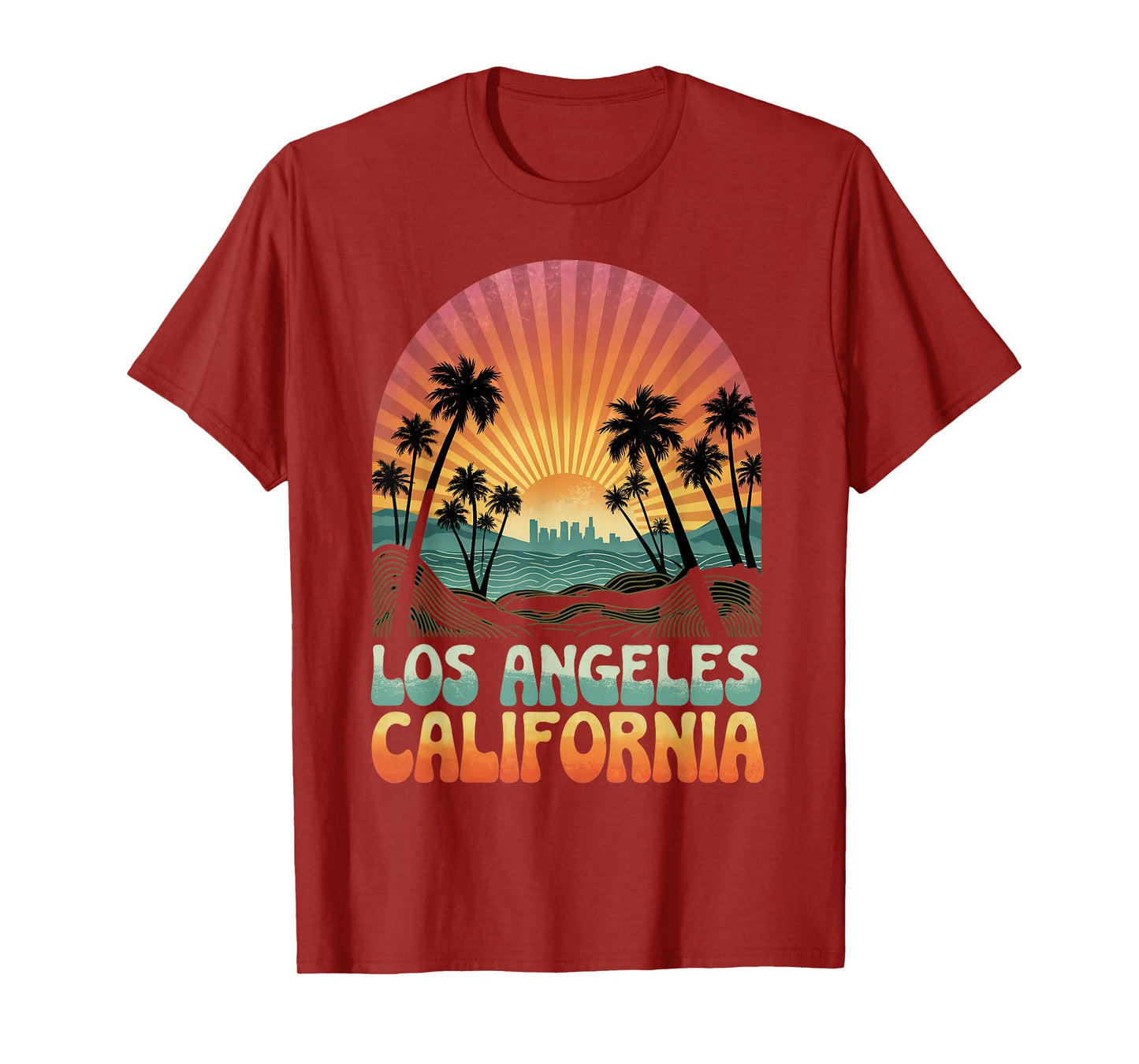 Vintage Style Los Angeles California Sunset Retro T-Shirt