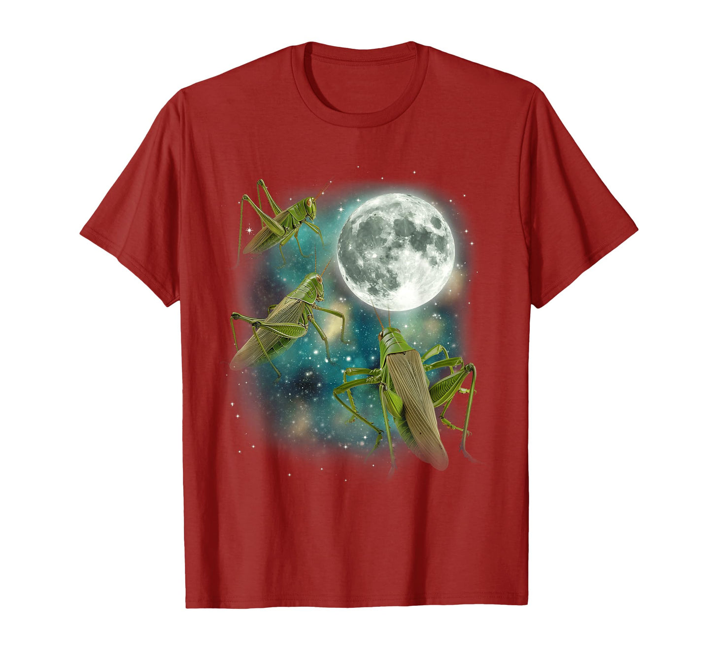 Three Grasshopper Moon | 3 Insect Meme Wildlife Geek Bug T-Shirt