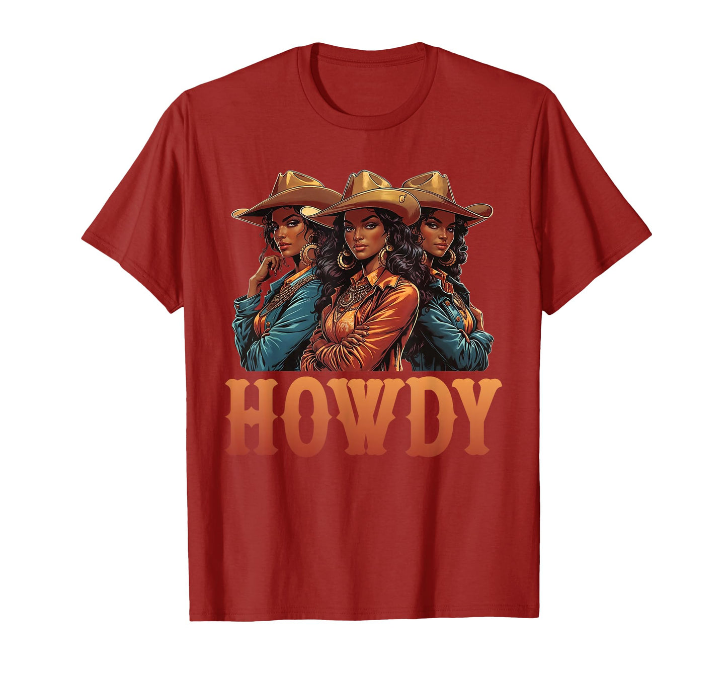 African Melanin Cowgirl Rodeo Western Black History Month T-Shirt