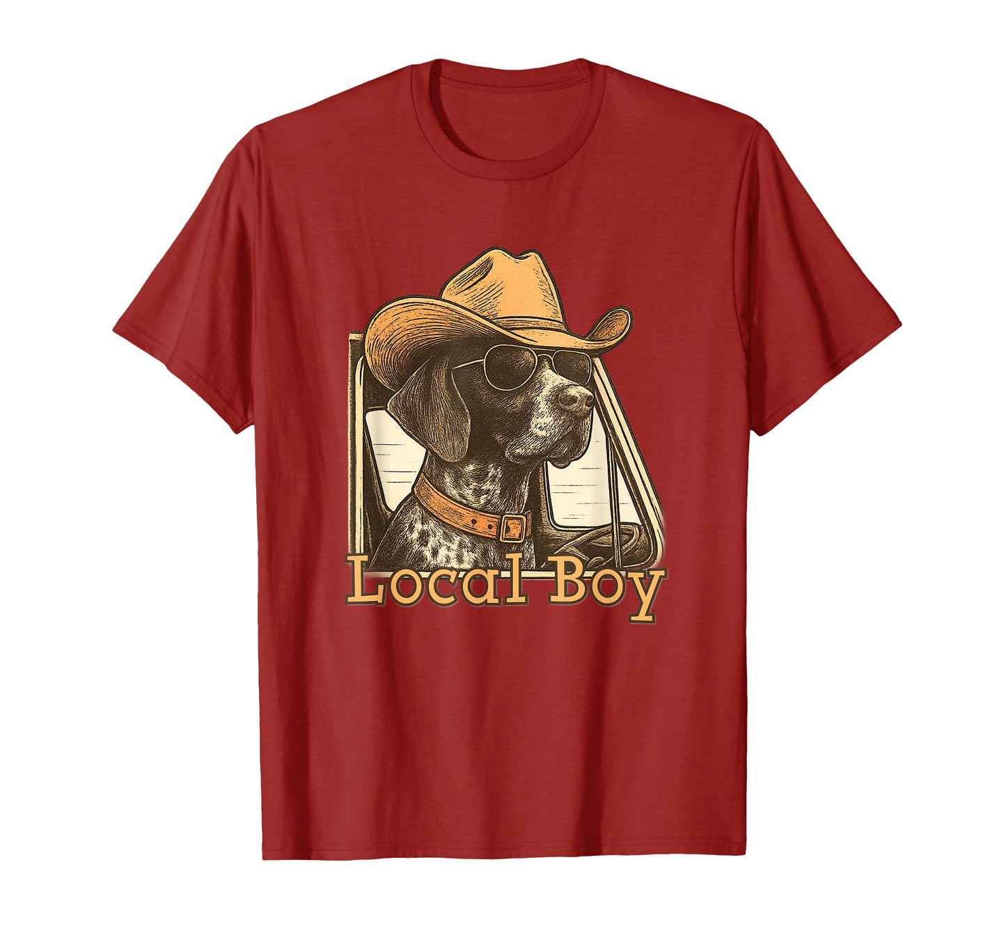 Local Boy Hunting Dog Retro Southern Country Pride Vintage T-Shirt