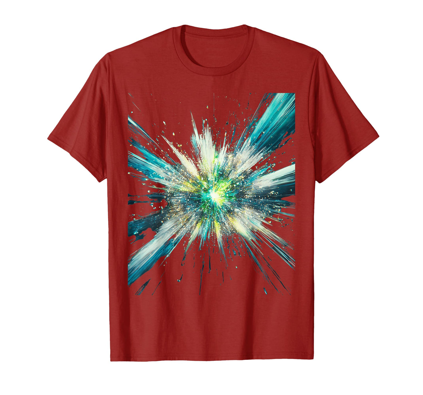 Abstract Space Explosion Art Vibrant Cosmic Burst Supernova Design T-Shirt