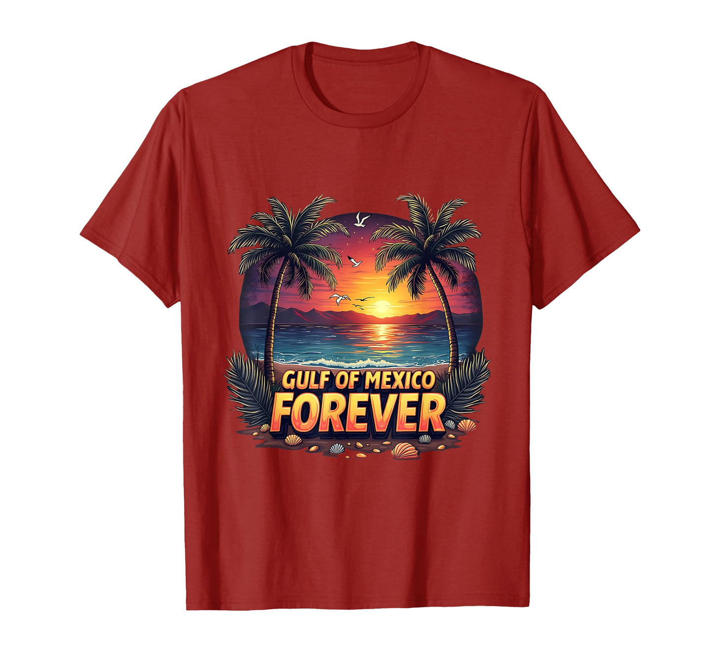 Gulf of Mexico Sunset Beach Vacation Vibes Beach Lovers T-Shirt