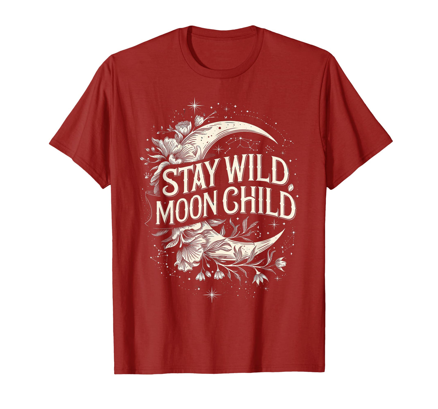 Stay Wild Moon Child Celestial Boho Moon and Stars T-Shirt