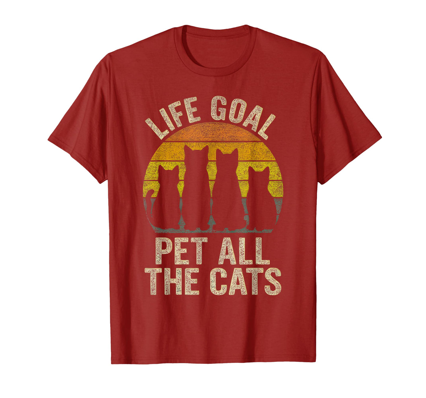 Life Goal Pet All The Cats tee for Kids Women Funny Cat T-Shirt