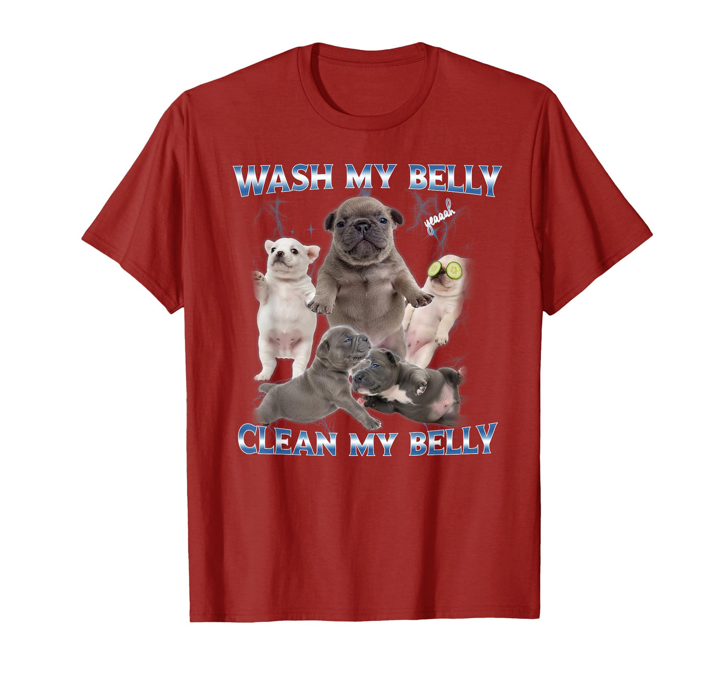 Pibble Dog Wash Clean My Belly Funny Meme T-Shirt