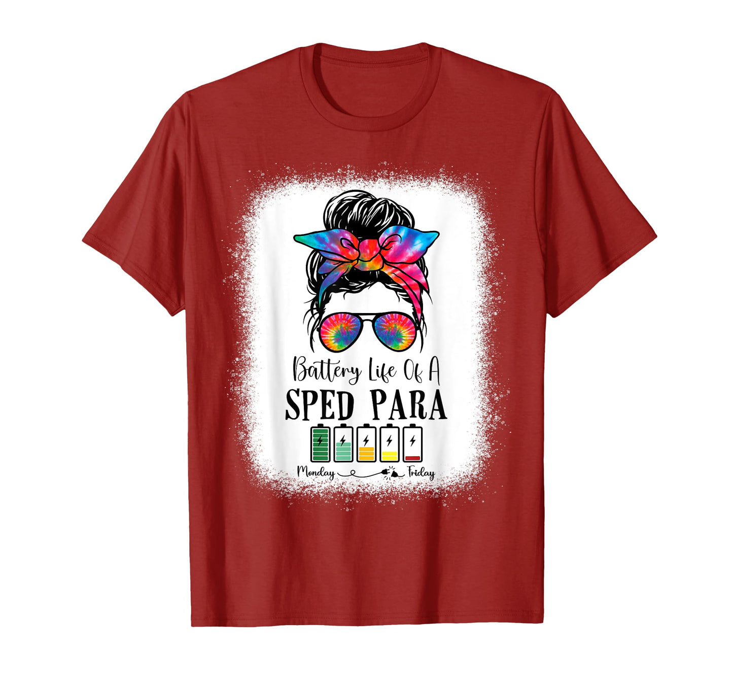 Battery Life Of A Sped Para Tie Dye Last Day Of School T-Shirt