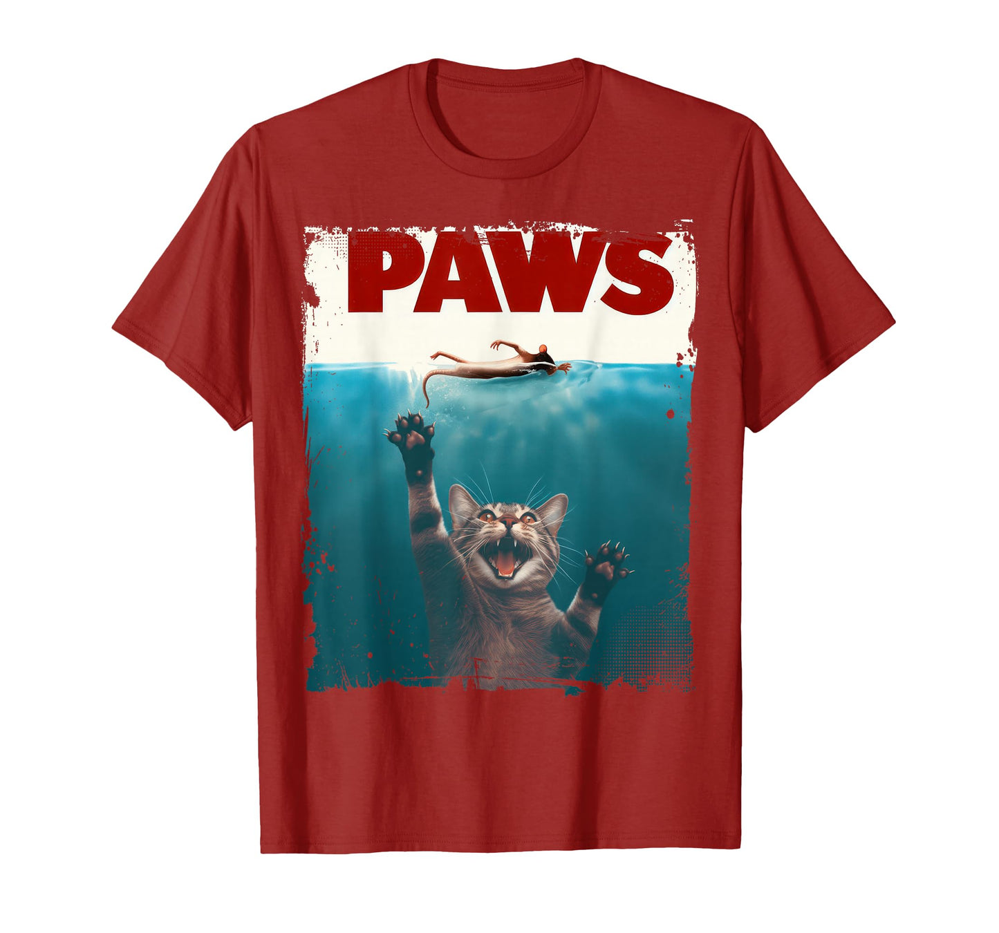 Paws Kitten Meow Parody Funny Cat Lover Gifts Cute Cat T-Shirt