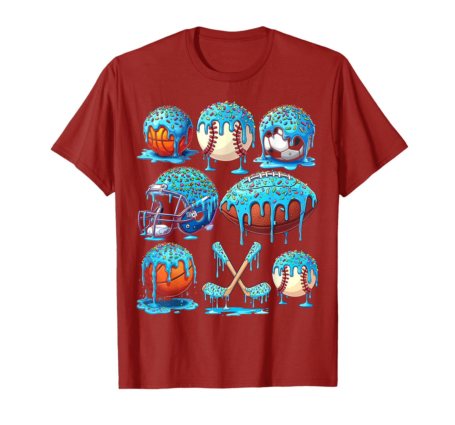 Sports Drip Boys Girls Ice Cream Drip With Sprinkles Summer T-Shirt