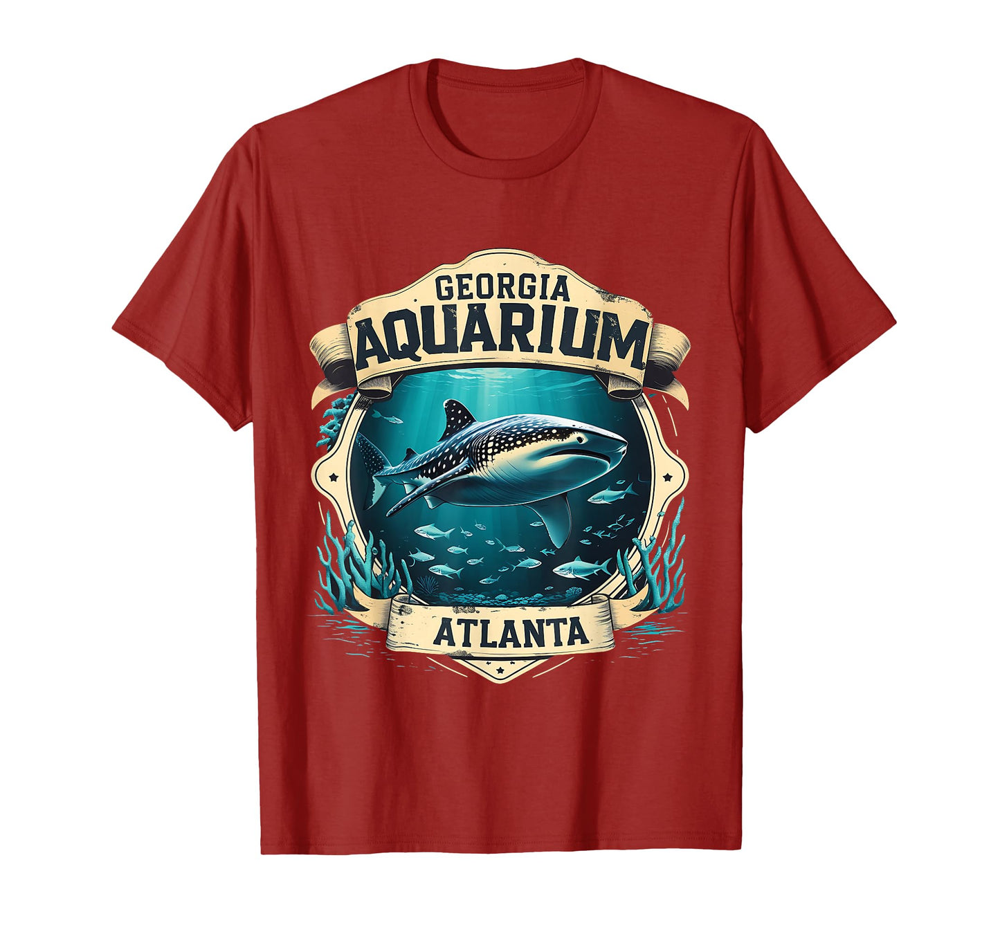 Whale Shark Ocean Life Atlanta Souvenir Art T-Shirt