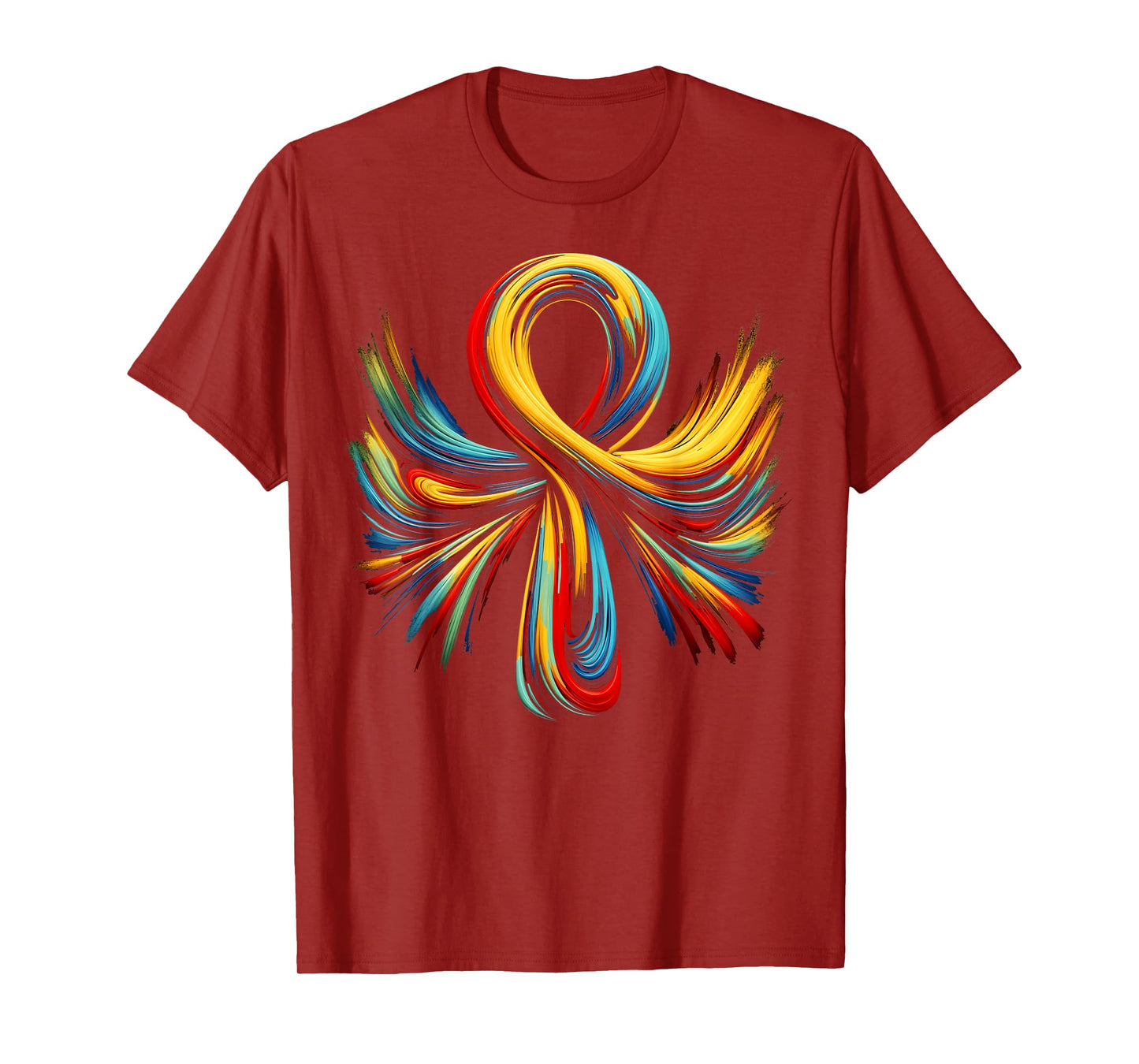 Cool Egypt Ankh Key of Life Symbol In Abstract Art Style T-Shirt