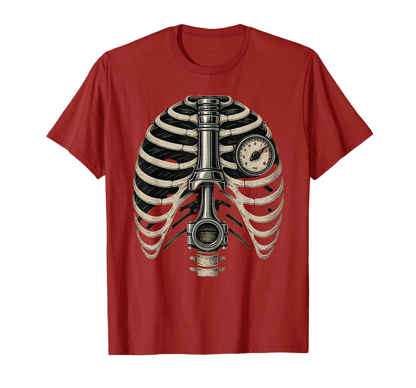 Piston Pulse Car Auto Mechanic, Engine Piston Skeleton T-Shirt