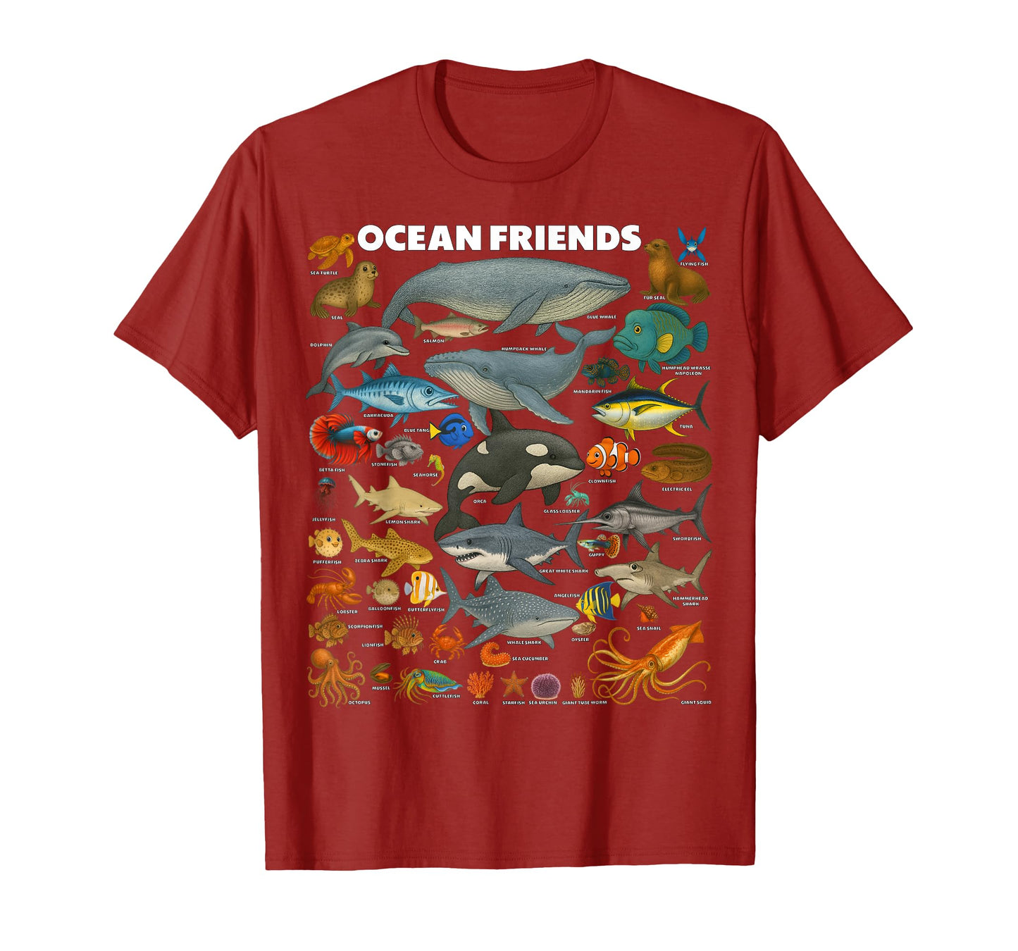 Ocean Friends: Amazing Sea Life for Kids from Tiny to Giant T-Shirt