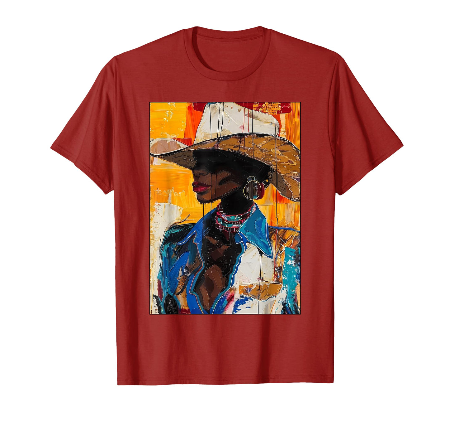 Black Cowgirl African American Melanin Western Rodeo Cowboy T-Shirt