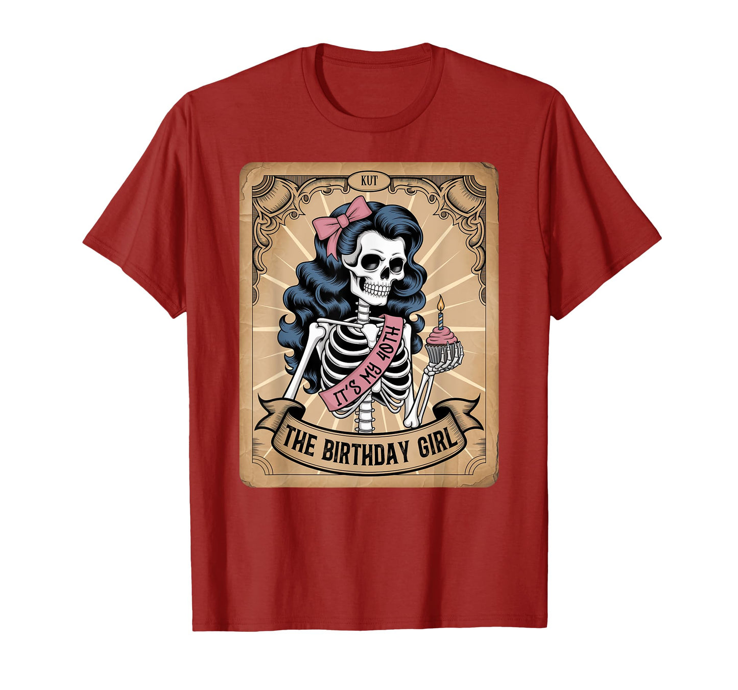 It's My 40th Birthday Tarot Card Funny Skeleton Birthday T-Shirt