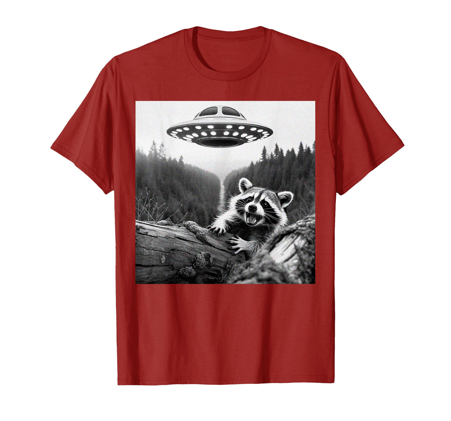 Raccoon Evades UFO Abduction T-Shirt