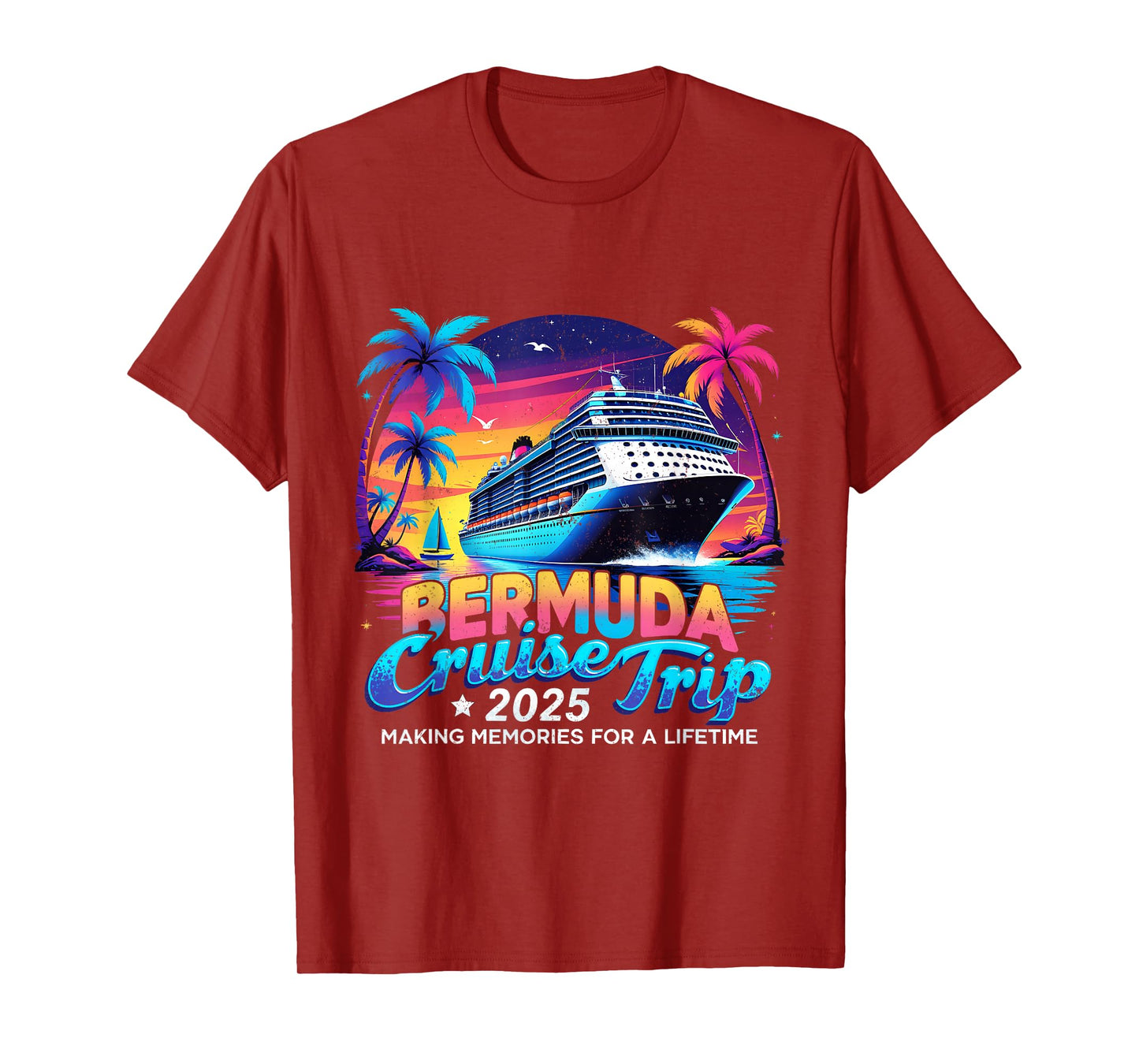 Bermuda Cruise Trip 2025 Sunset Vacation Gift T-Shirt