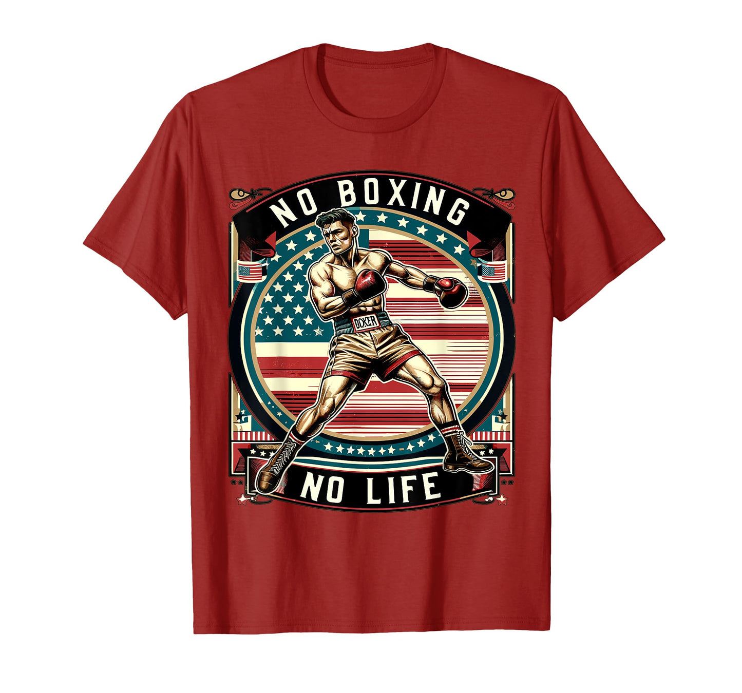 No Boxing No Life American Man Boxing T-Shirt
