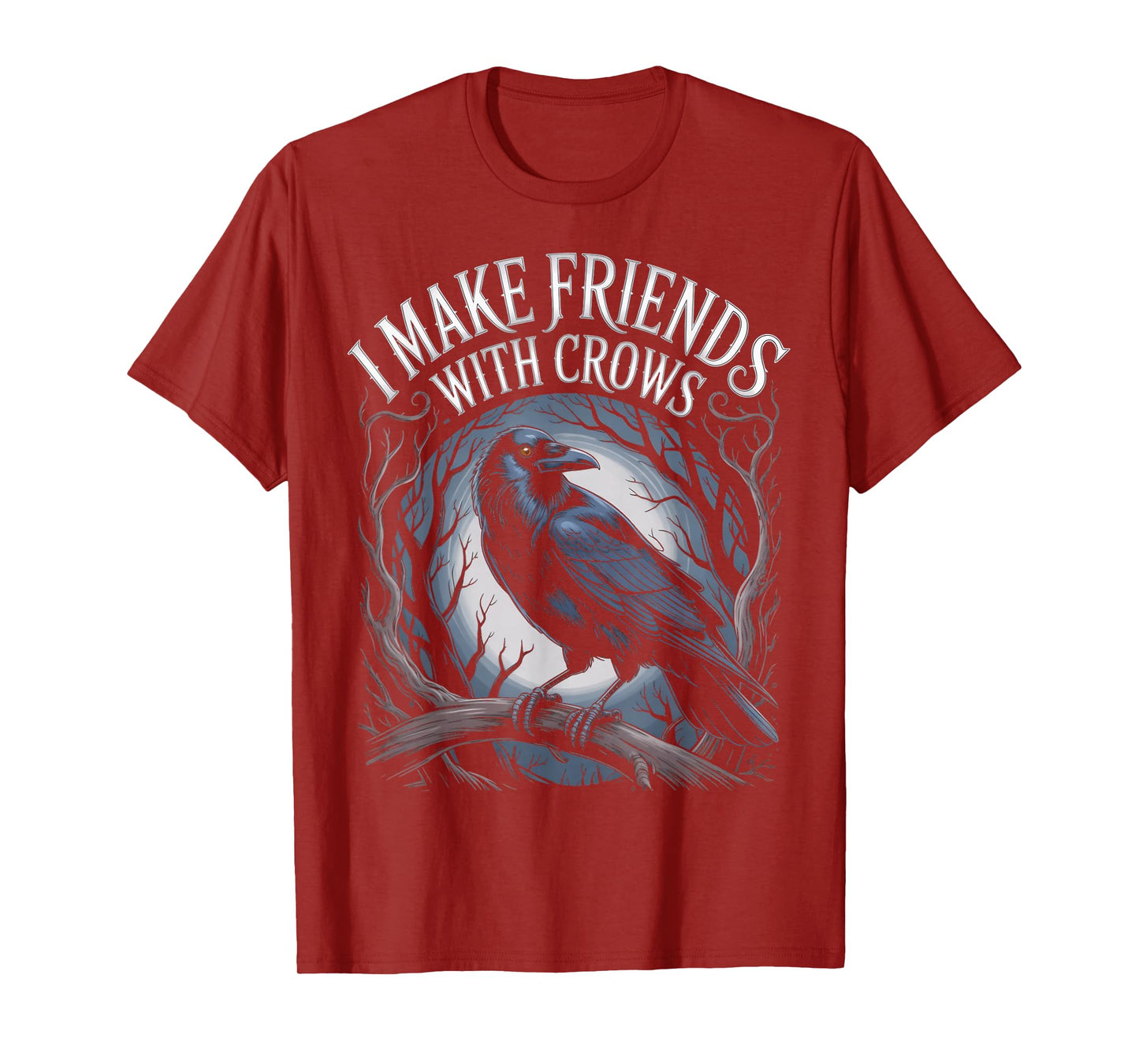 Friends with Crows Animal Gothic Birds Animal Funny Crow T-Shirt