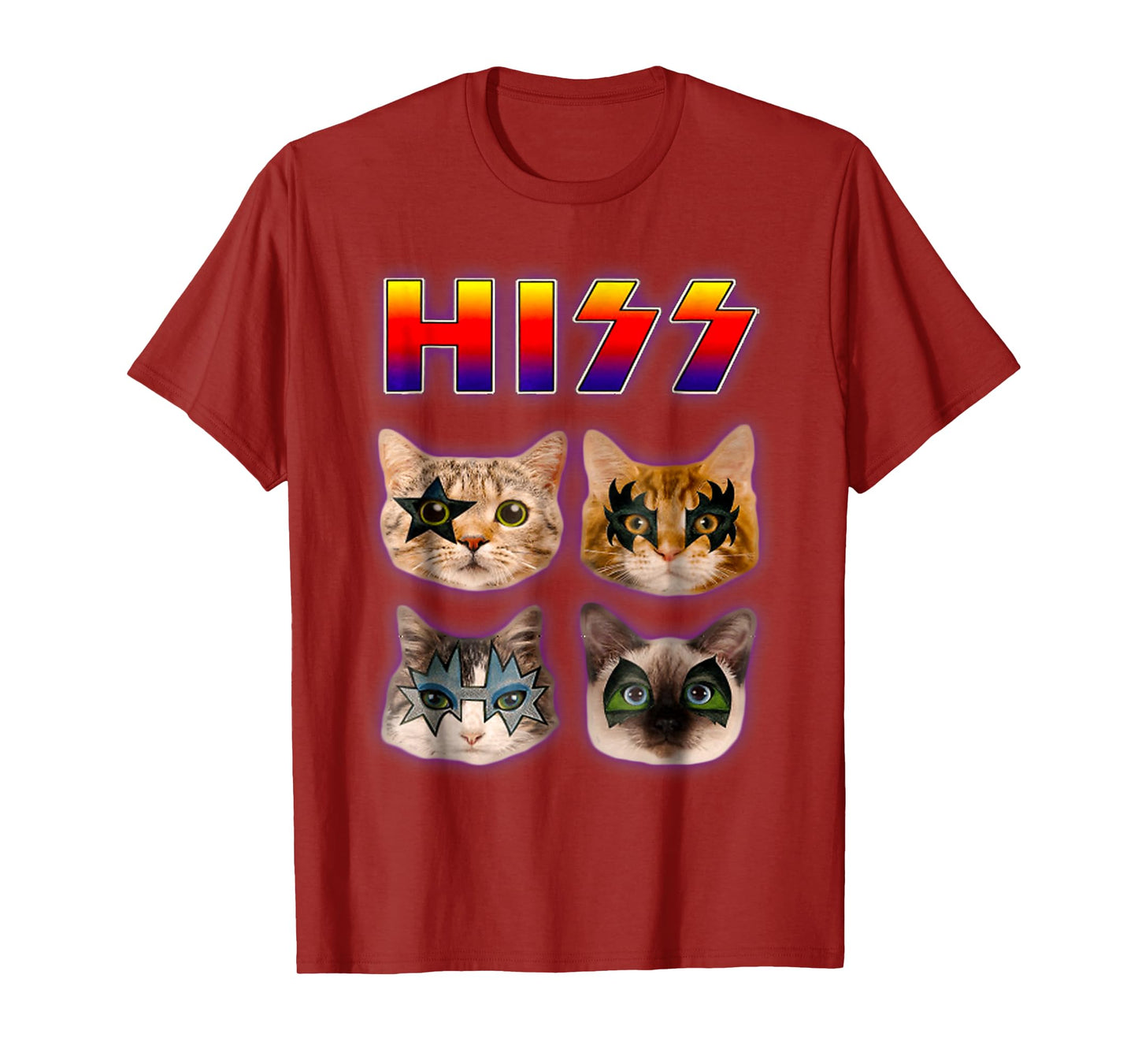 Hiss Funny Cats Kittens Rock Rockin T-Shirt