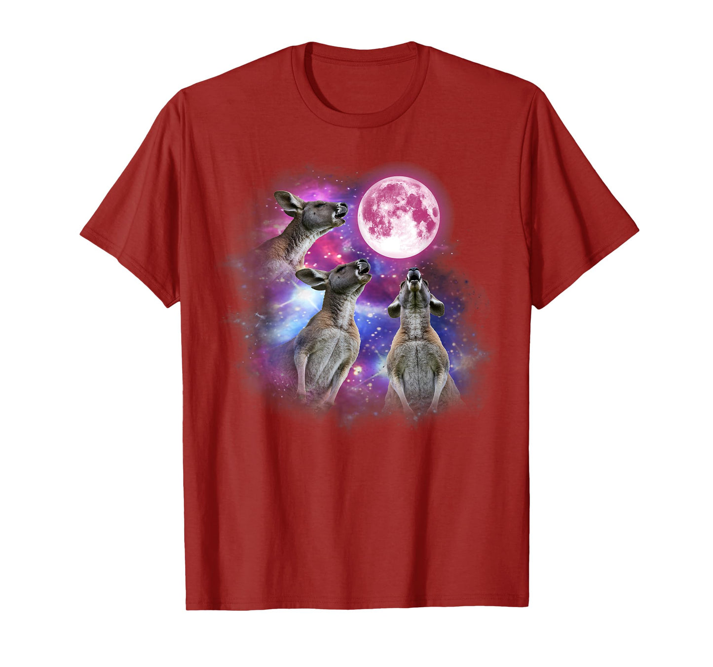 Kangaroo Howling At The Moon Wildlife colorful Kangaroo T-Shirt