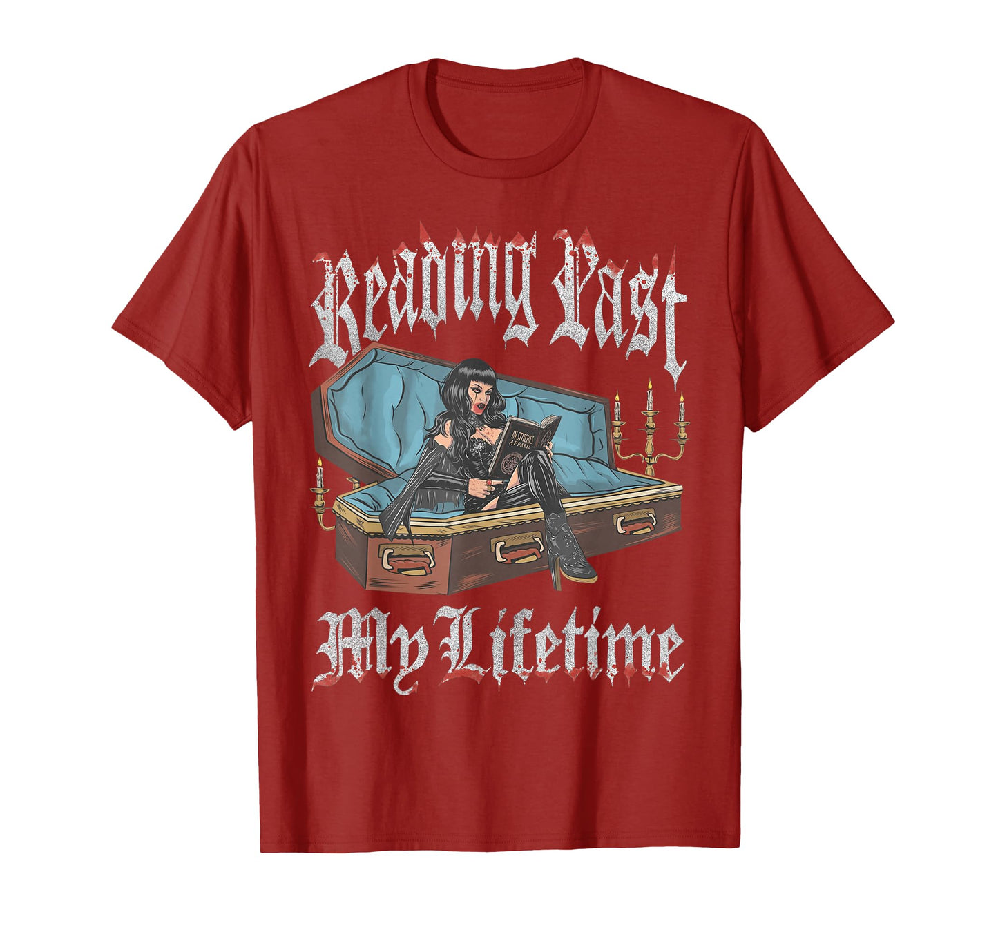 Vintage Retro Reading Past My Lifetime Graphic Tee T-Shirt