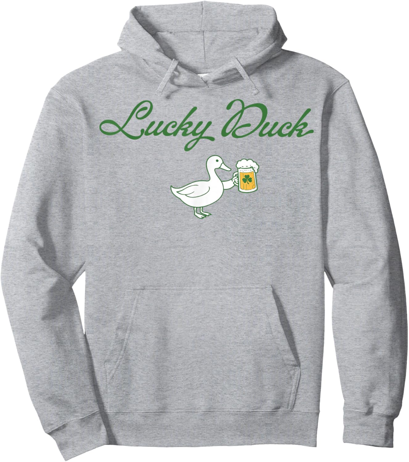 St Patrick's Day Lucky Duck Saint Paddy's Day Irish Beer T-Shirt - Hoodie | Ash