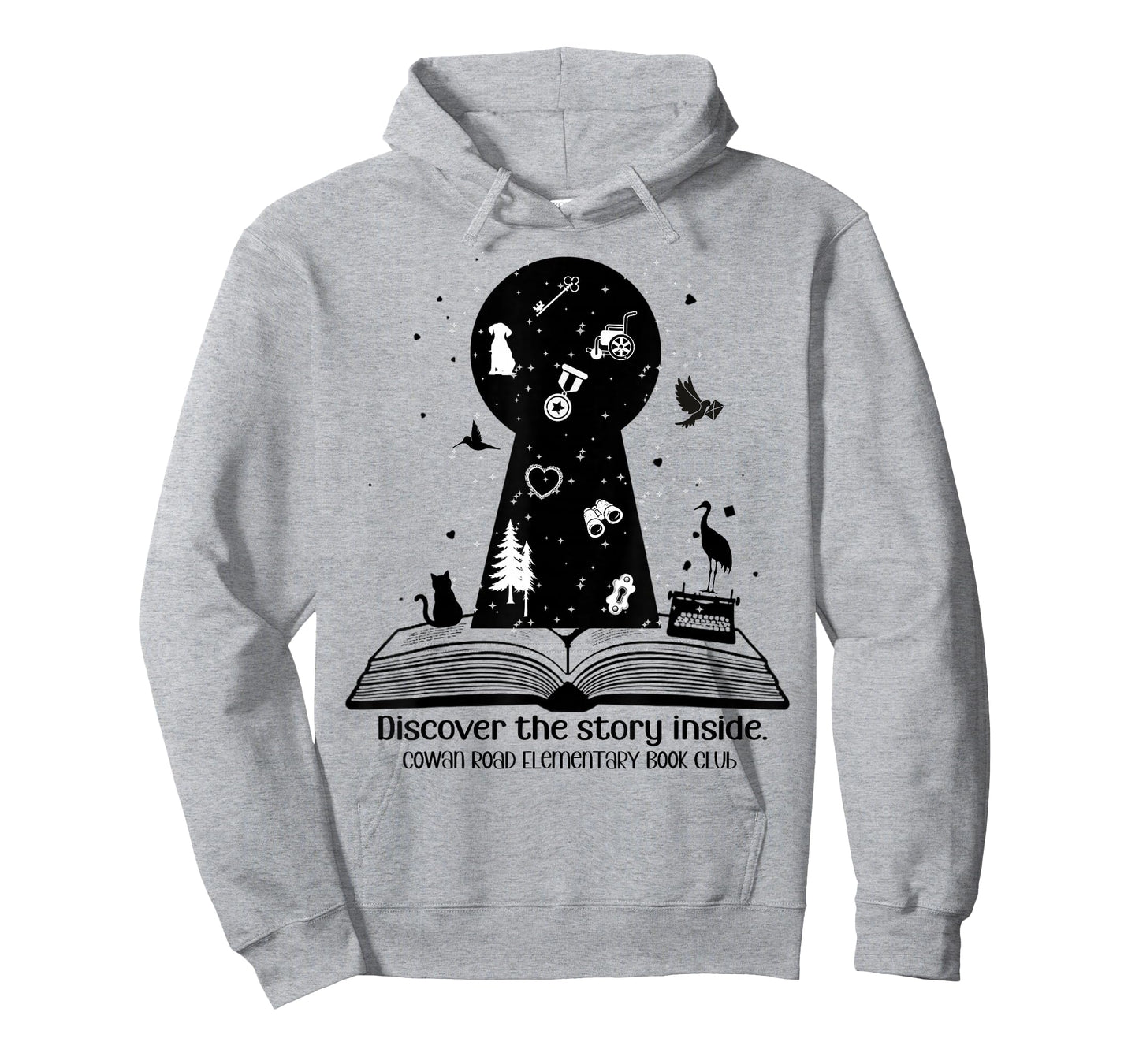 Cowan Road Elementary Book Club T-Shirt - Hoodie | Ash