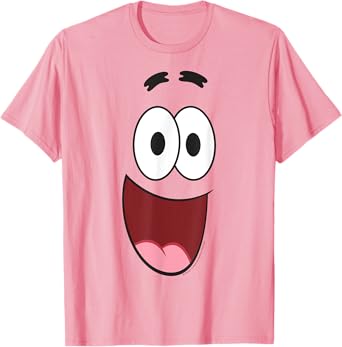 SpongeBob SquarePants Halloween Patrick Smiling Face Costume T-Shirt