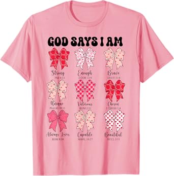 Christian God Says I Am Coquette Bow Cute Teen Girl Toddler T-Shirt