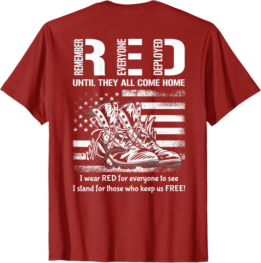 Vintage Red Friday Until They Come Home USA American Flag T-Shirt
