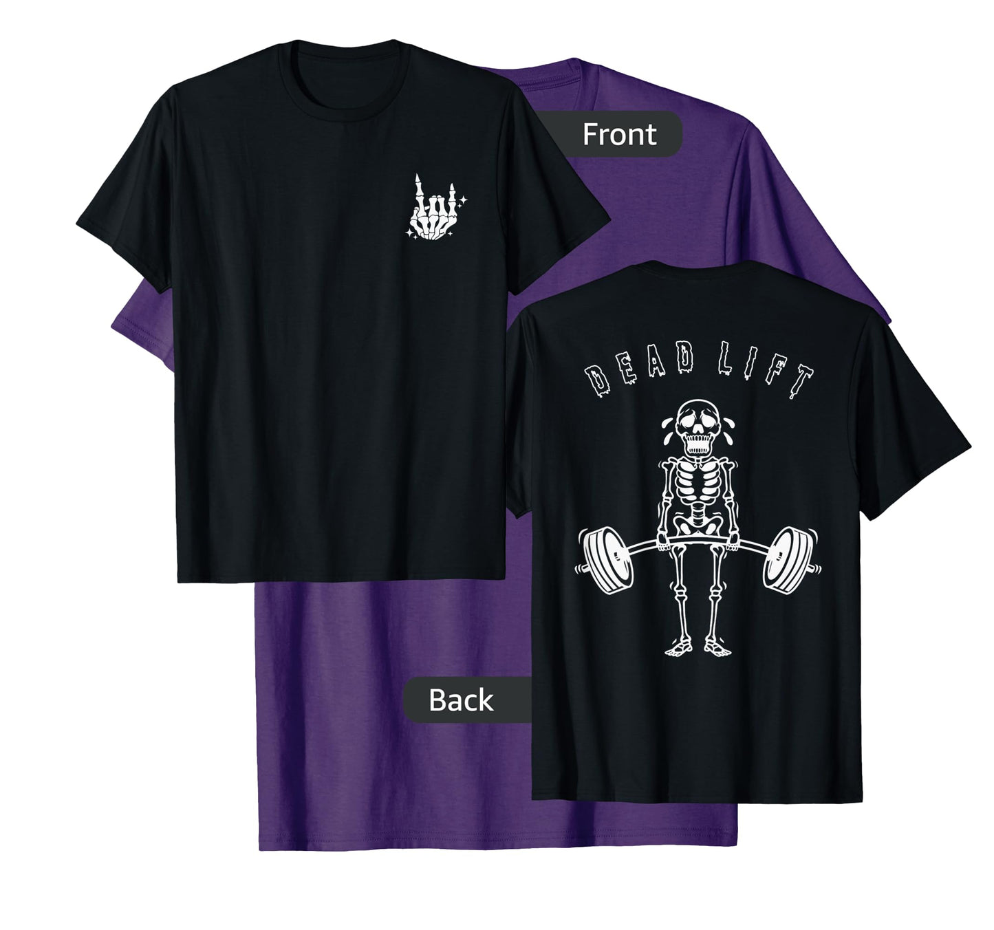 TheGodsEnvyUs Men's Halloween Skeleton Graphic Gym T-Shirt, Black, Small