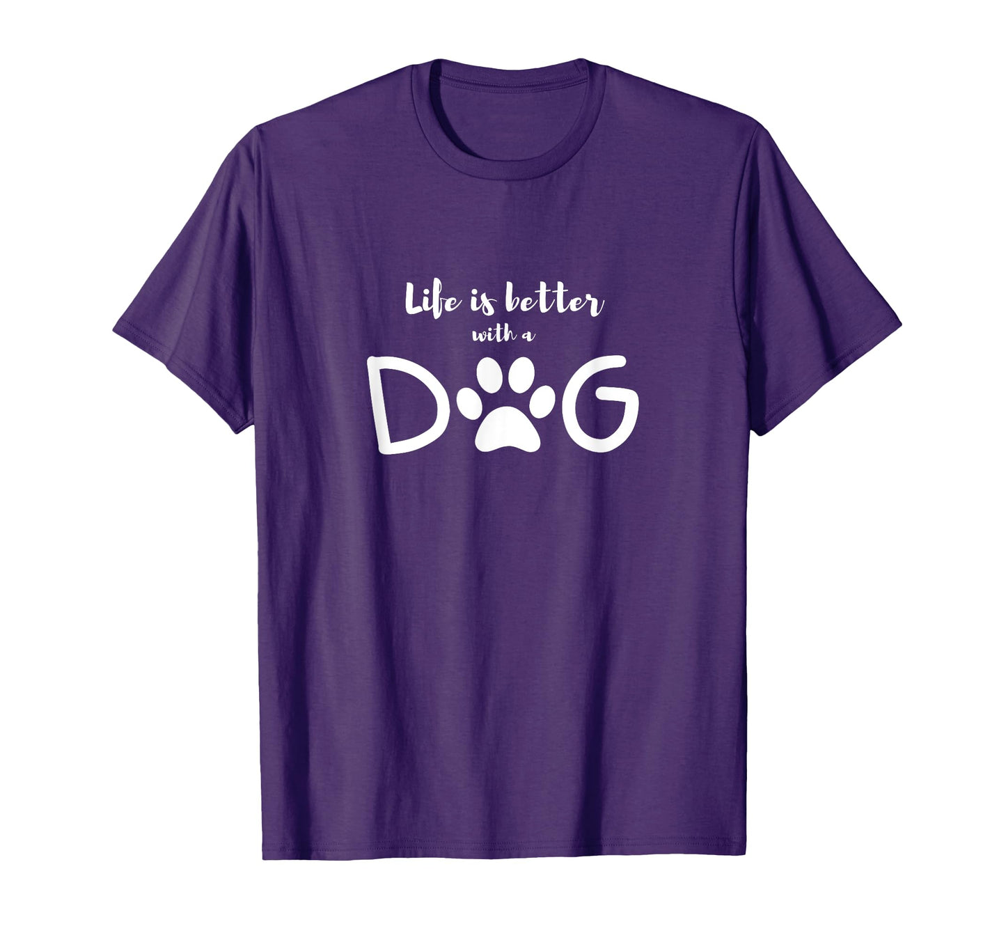 Culture Bloc Dog Lover, Life is Better with a Dog Unisex-Adults Black Small T-Shirt