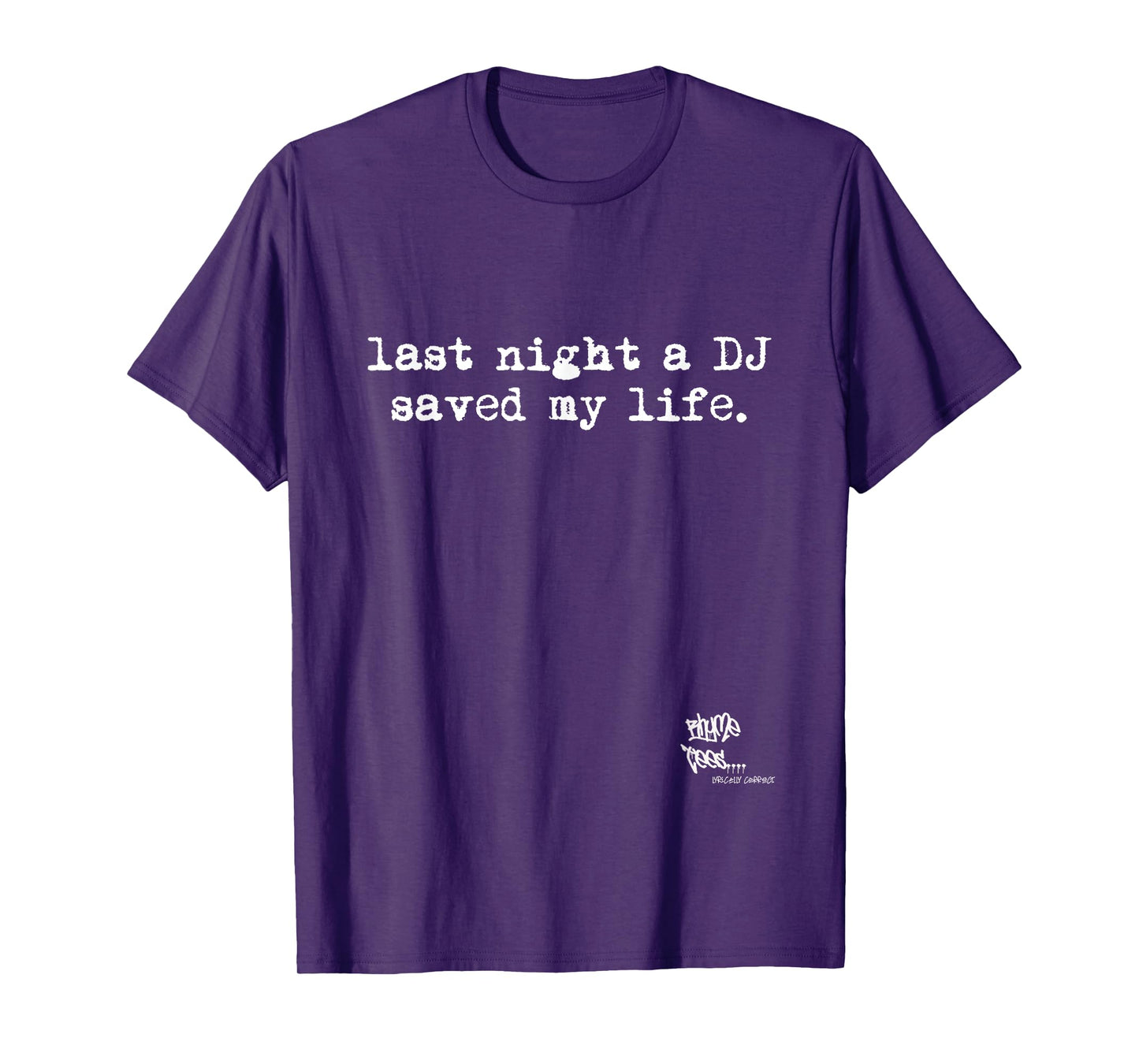 OLD SCHOOL RAP HIP HOP Last Night A DJ Saved My Life 80's T-Shirt