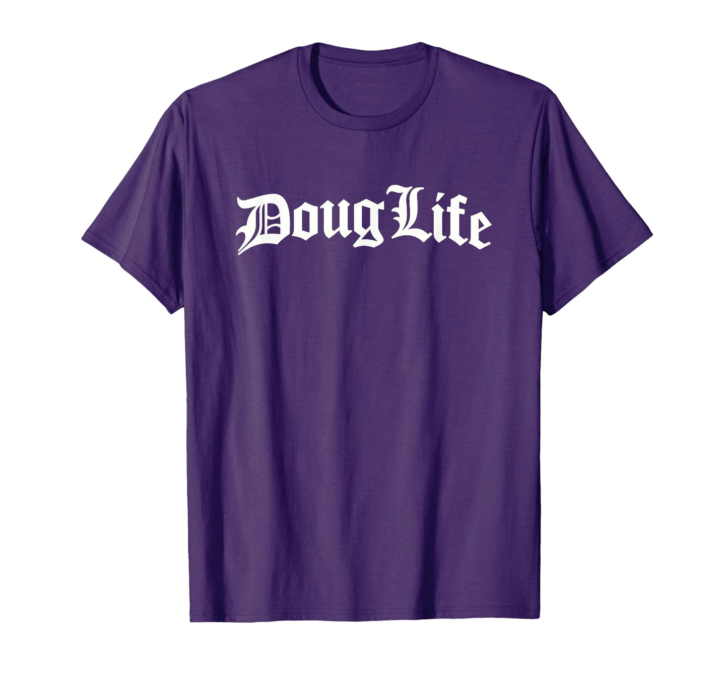 Living The Doug Life by Trudenz Unisex T-Shirt, Black, Small, Short Sleeve, Modern Casual, Crew Neck, XS/US Small, Regular Fit, Doug Humorous Named T-Shirt