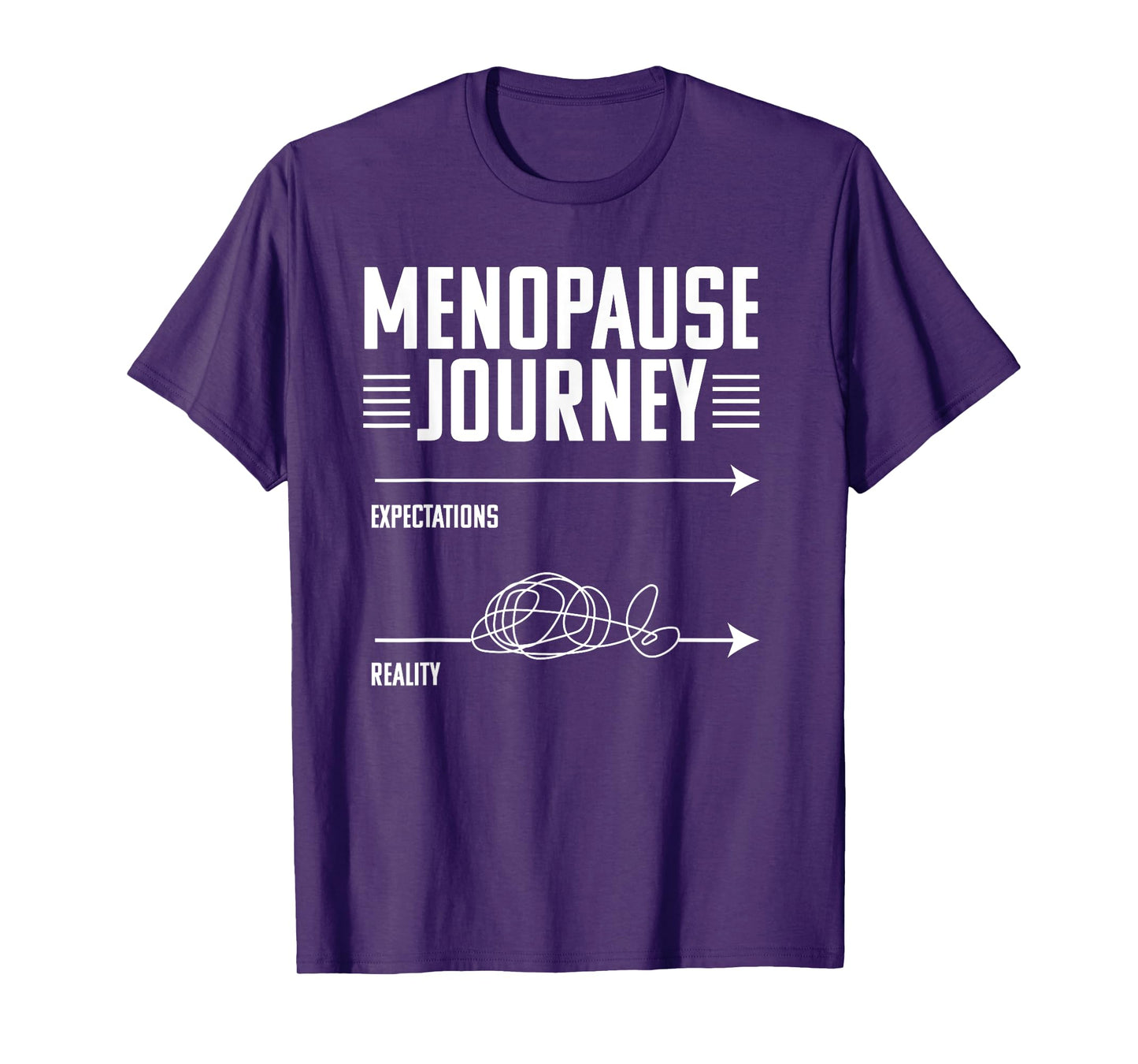 Funny Expectations Reality Menopause Journey Menopausing T-Shirt