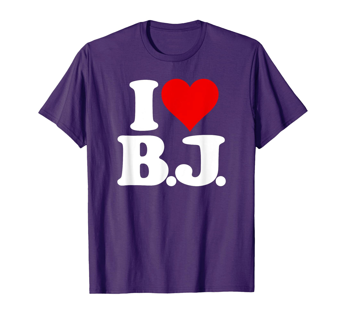 I LOVE BJ I HEART B.J. NAME INITIALS MONOGRAM T-Shirt
