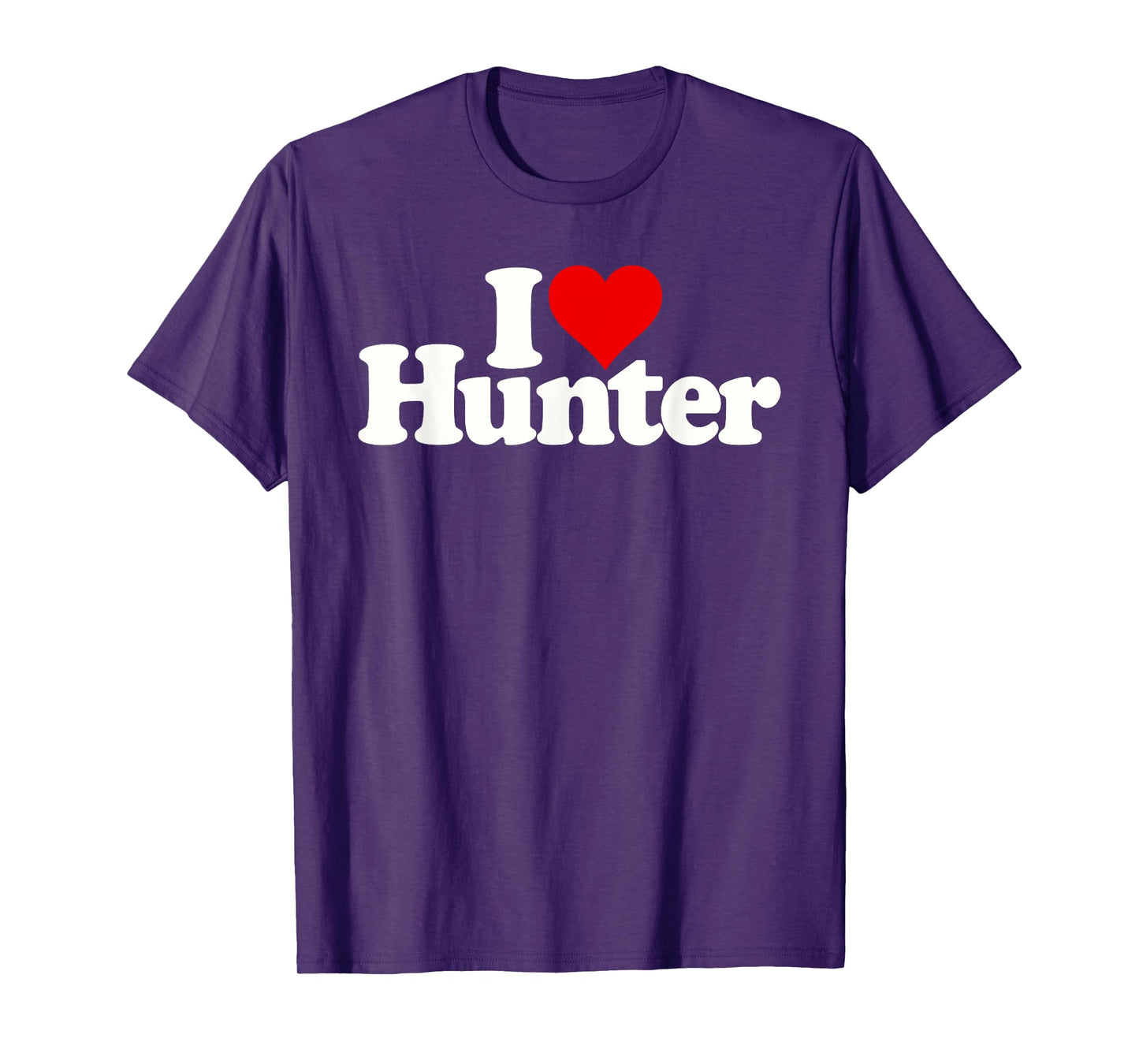 I LOVE HEART HUNTER NAME ON A TEE T-Shirt