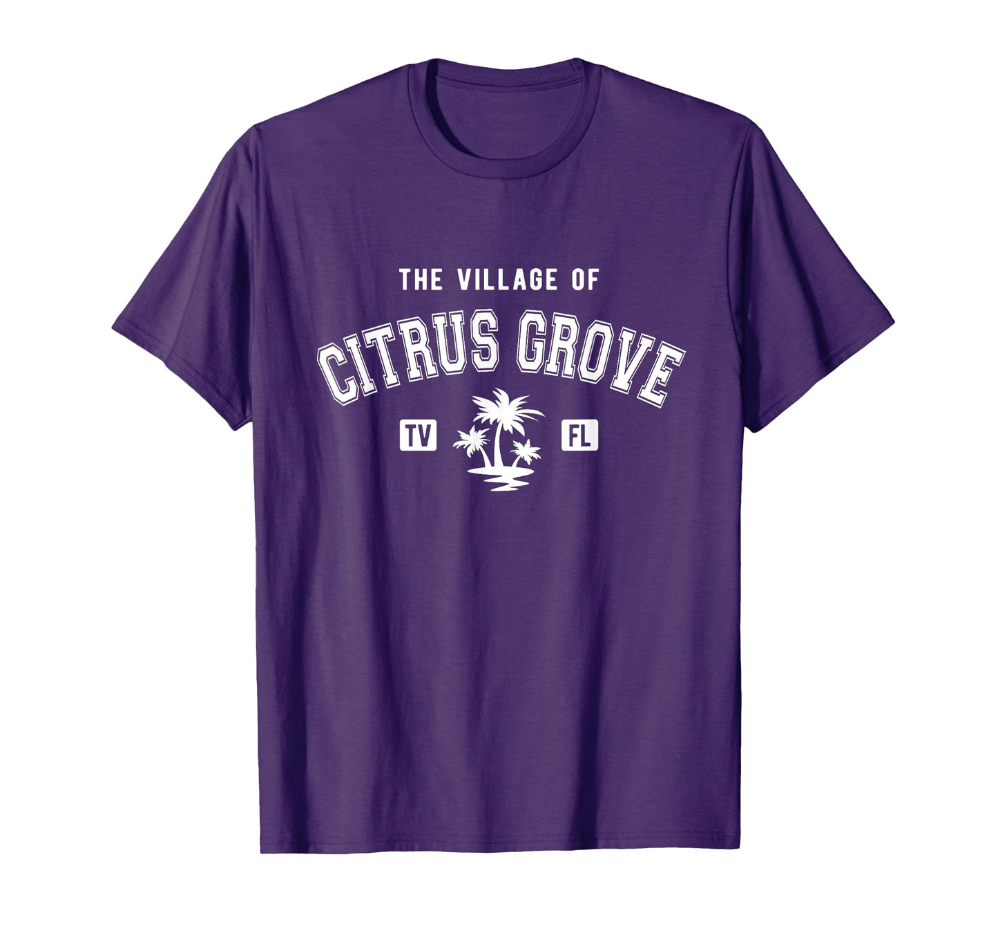 The Village of Citrus Grove Classic Style Palm Trees Design T-Shirt